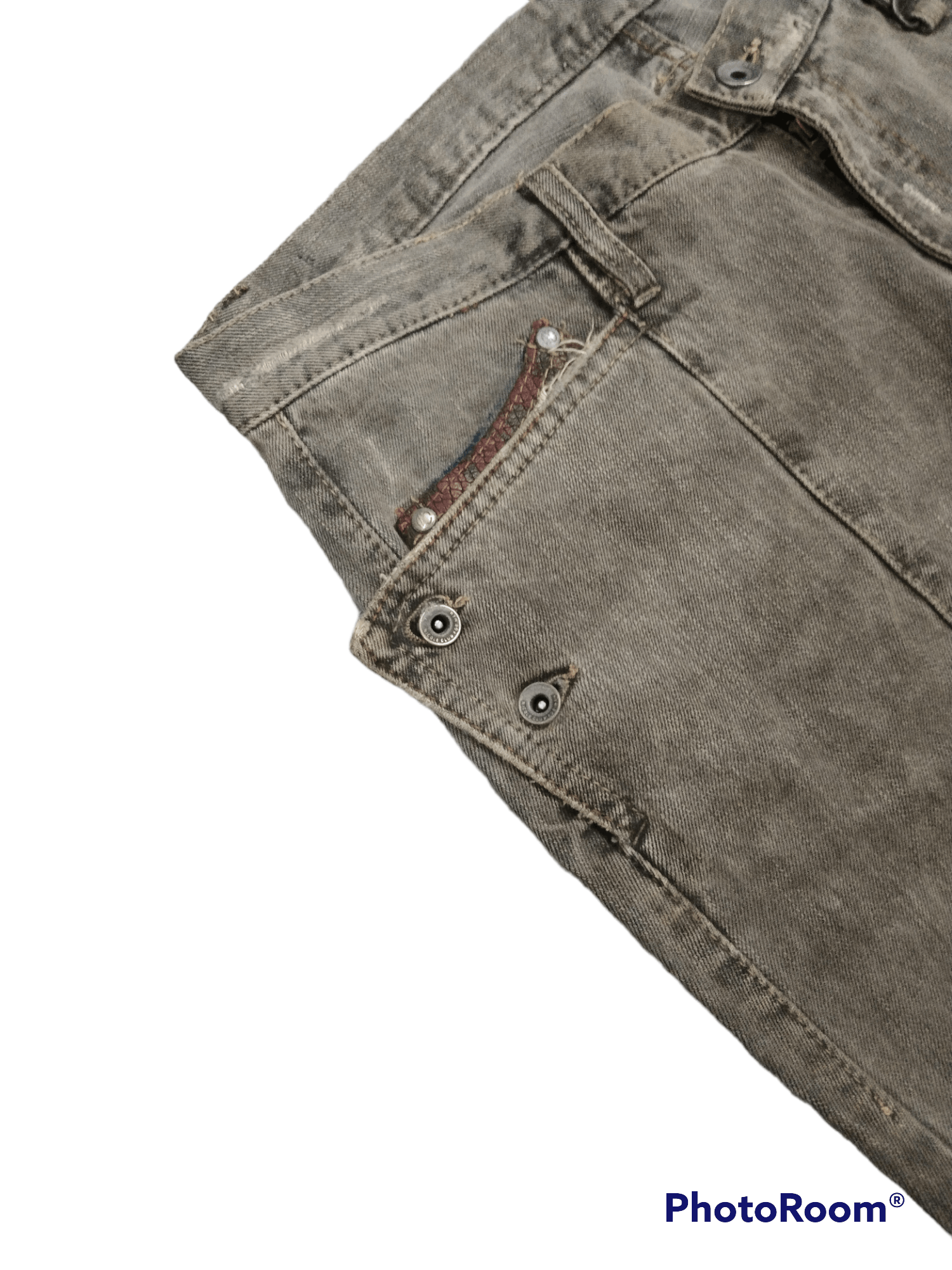Nicole Club FLARE🔥DISTRESSED NICOLE RECONSTRUCTED DENIM PANTS Size US 33 - 6 Thumbnail