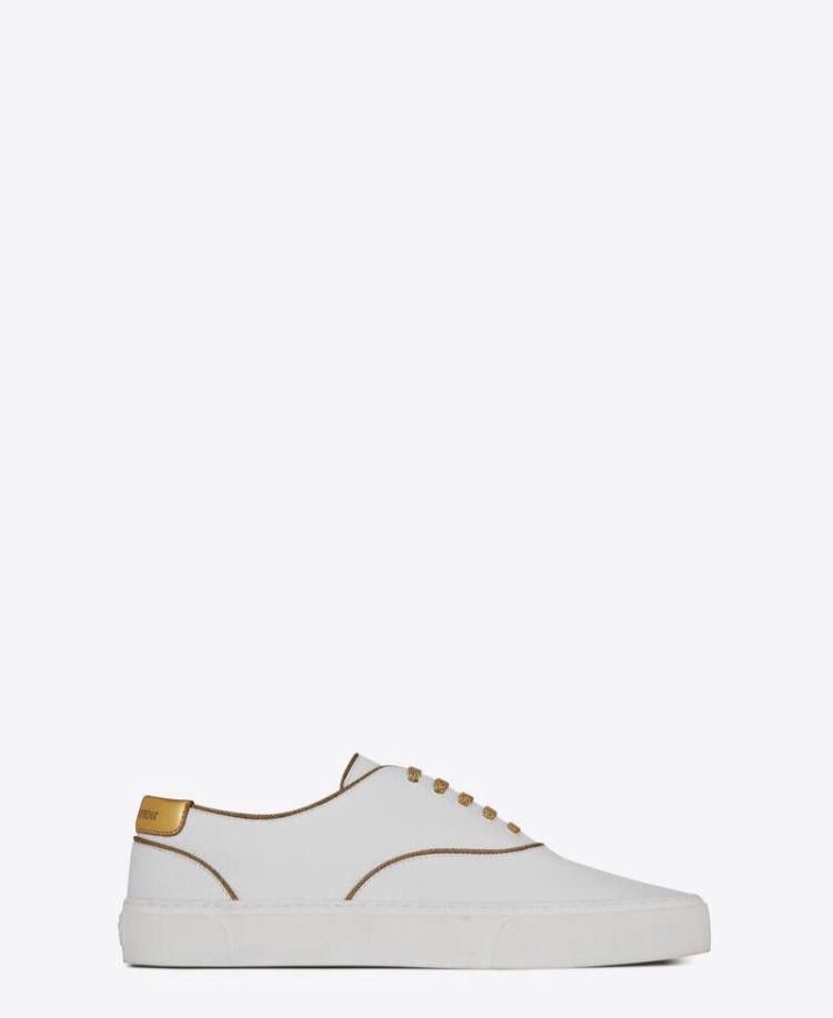 image of Saint Laurent Paris Venice Low Top Sneakers In White, Men's (Size 9)