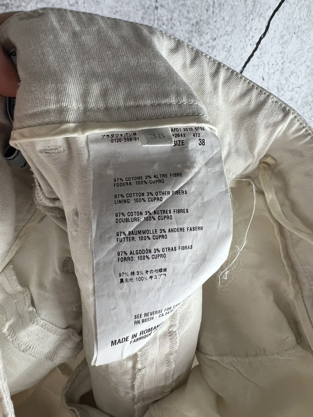 Prada Prada white pants Size 26" / US 2 / IT 38 - 5 Thumbnail