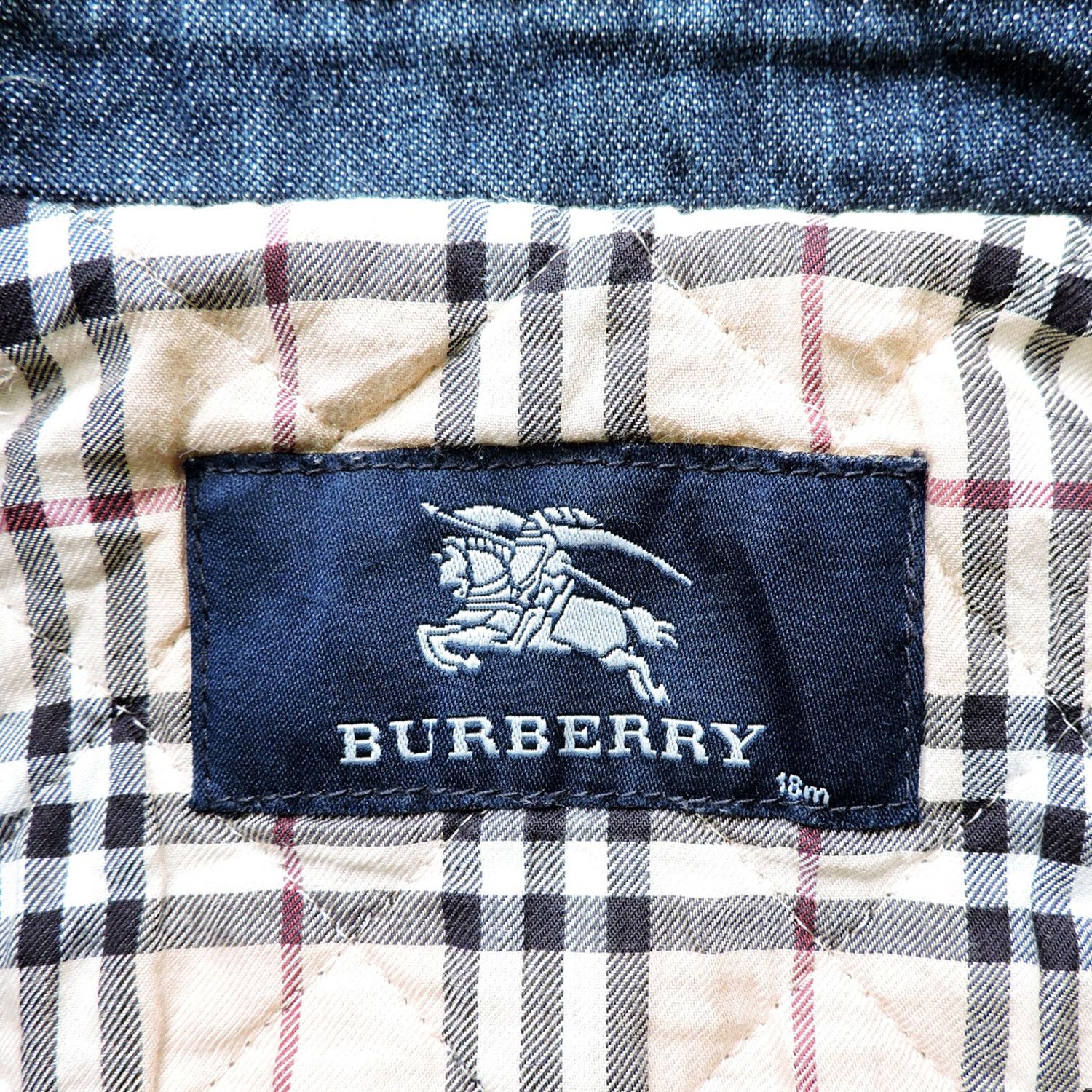 Burberry BURBERRY LINING PLAID PATTERN DENIM JACKET, 18 MONTHS Size US S / EU 44-46 / 1 - 4 Thumbnail
