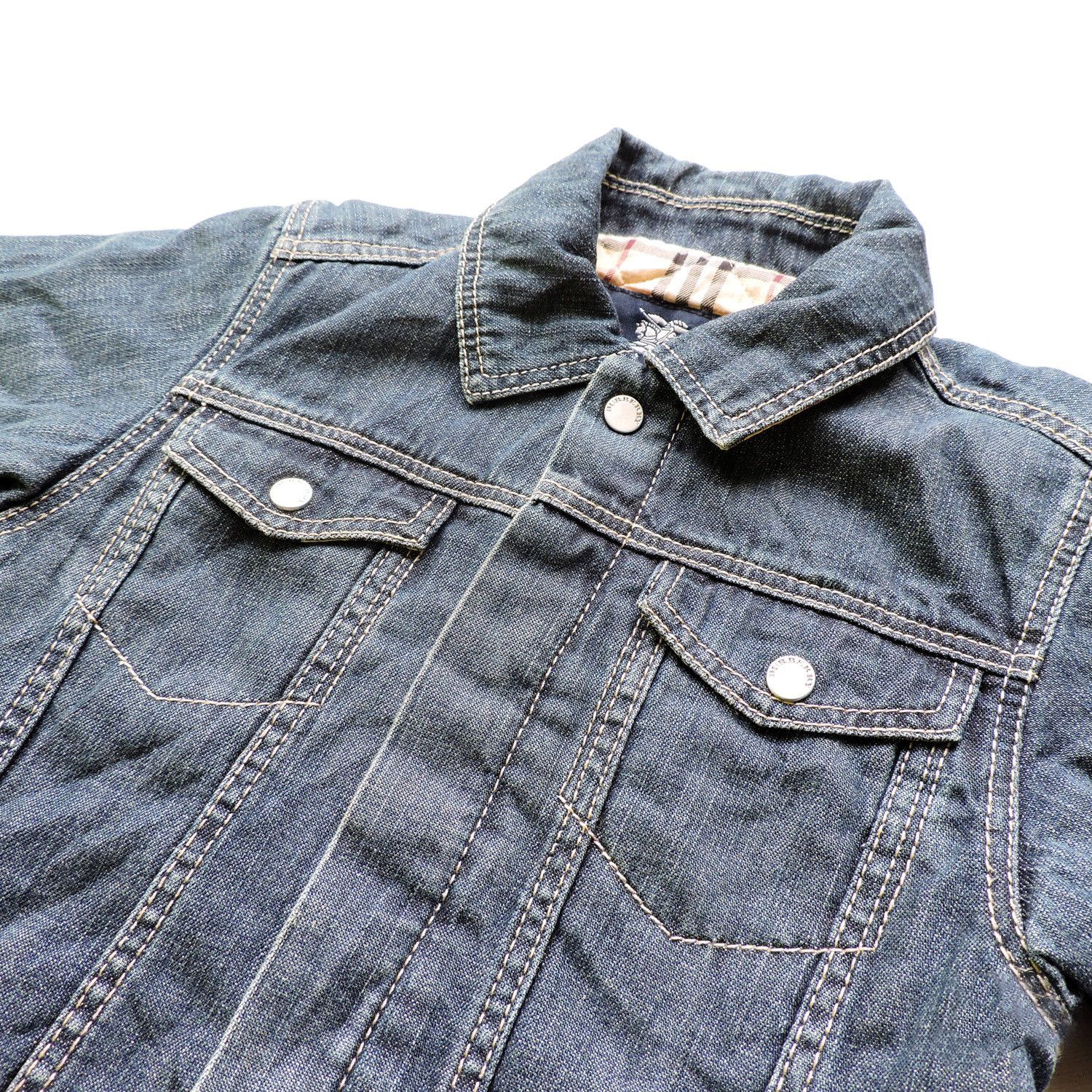 Burberry BURBERRY LINING PLAID PATTERN DENIM JACKET, 18 MONTHS Size US S / EU 44-46 / 1 - 12 Thumbnail