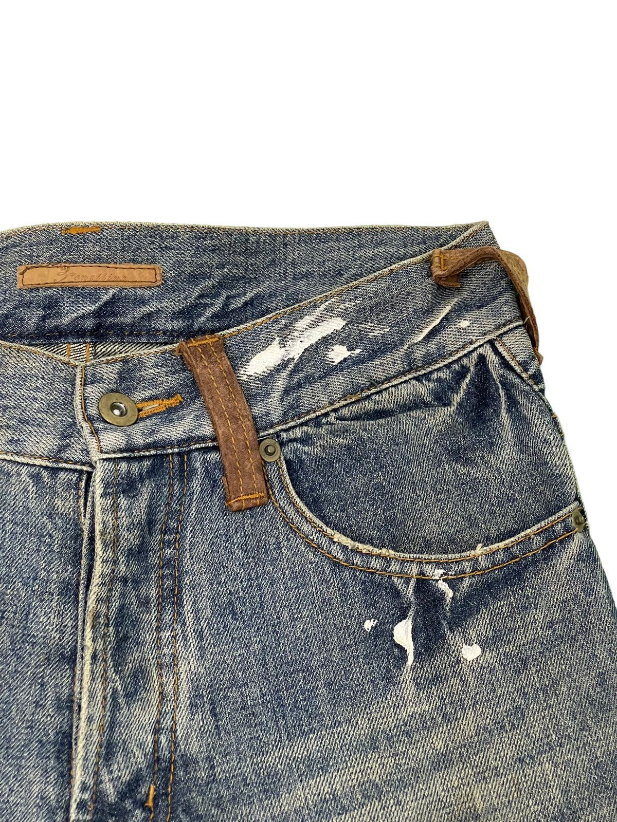 Japanese Brand Flare Jeans Pensitive Japan Distress Denim Boot Cut 1🟦3 Size US 30 / EU 46 - 9 Thumbnail