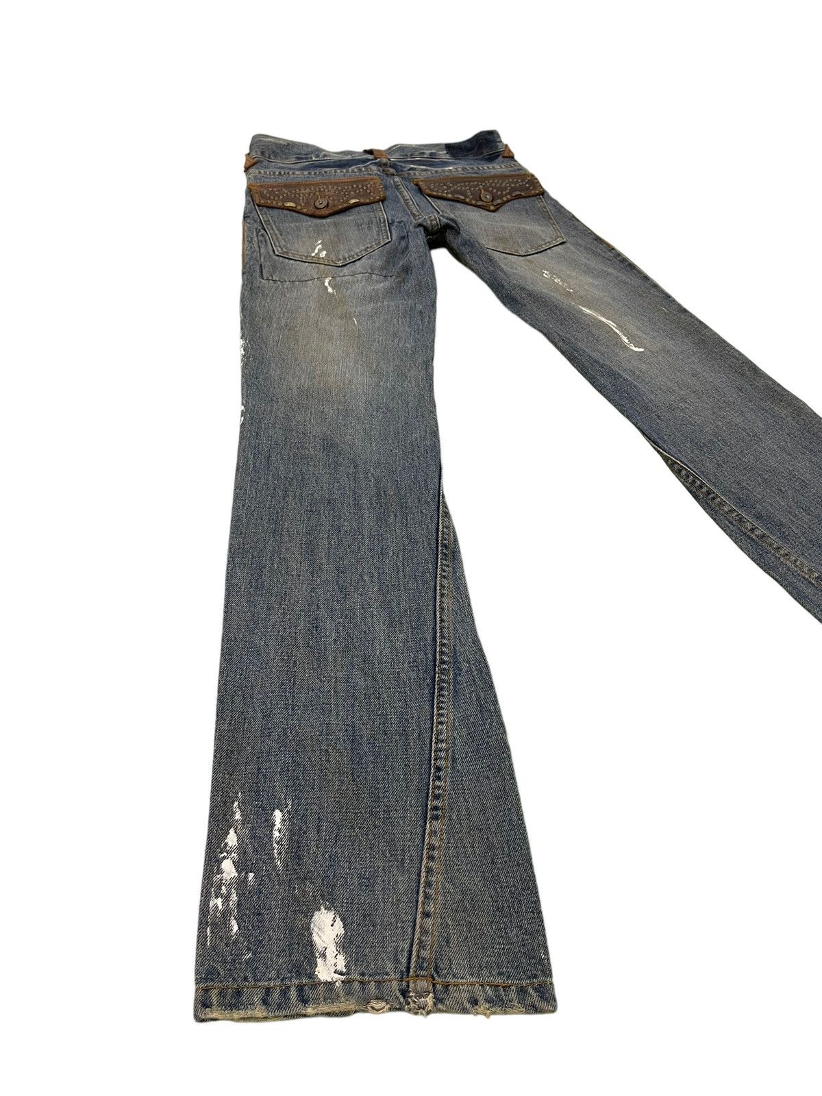 Japanese Brand Flare Jeans Pensitive Japan Distress Denim Boot Cut 1🟦3 Size US 30 / EU 46 - 13 Thumbnail