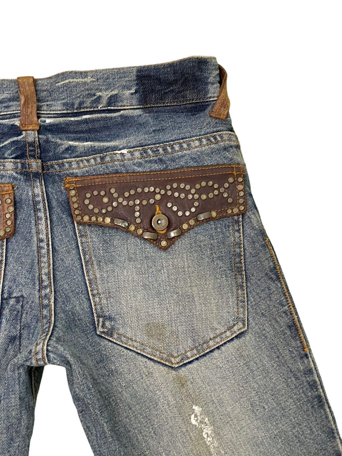 Japanese Brand Flare Jeans Pensitive Japan Distress Denim Boot Cut 1🟦3 Size US 30 / EU 46 - 20 Thumbnail