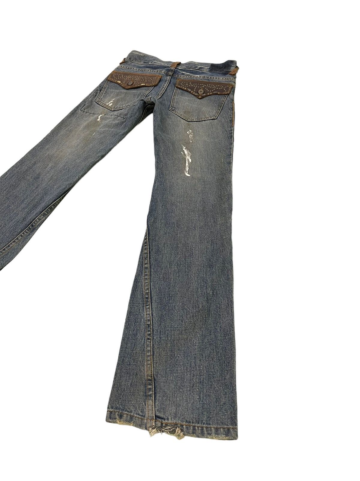Japanese Brand Flare Jeans Pensitive Japan Distress Denim Boot Cut 1🟦3 Size US 30 / EU 46 - 14 Thumbnail
