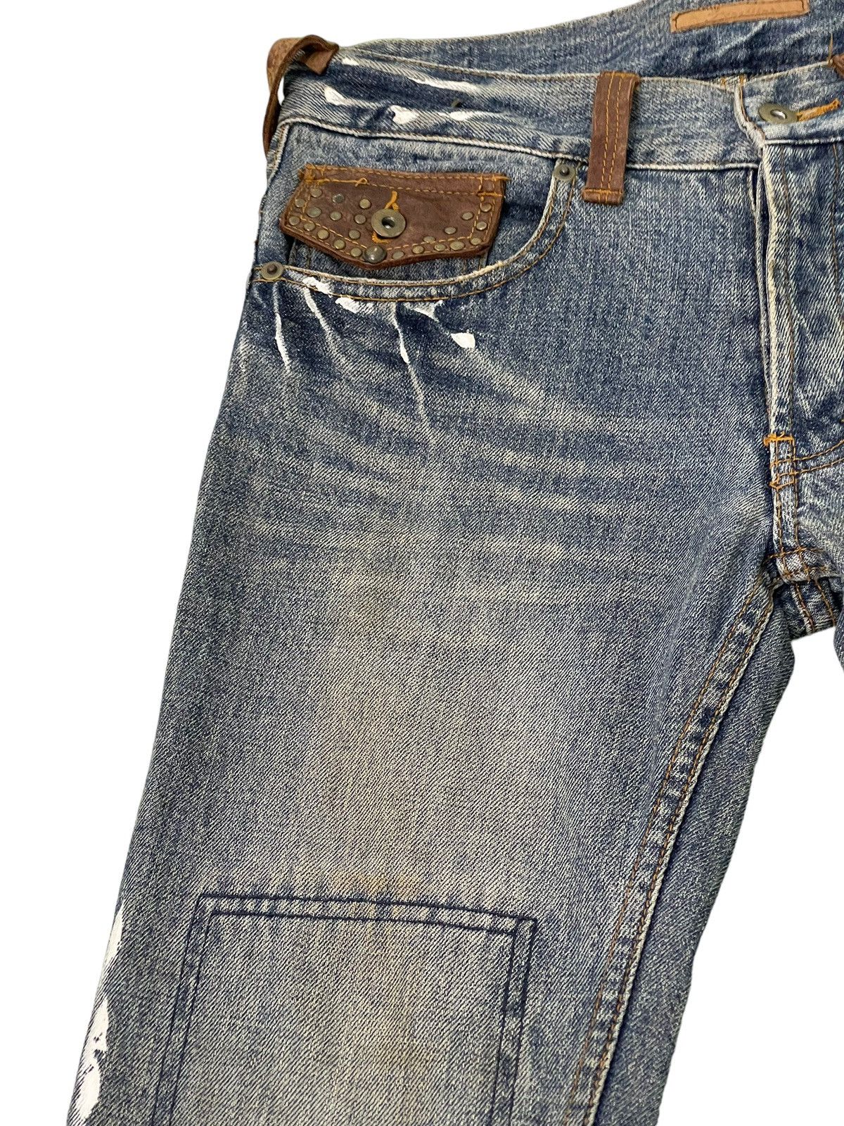 Japanese Brand Flare Jeans Pensitive Japan Distress Denim Boot Cut 1🟦3 Size US 30 / EU 46 - 8 Thumbnail