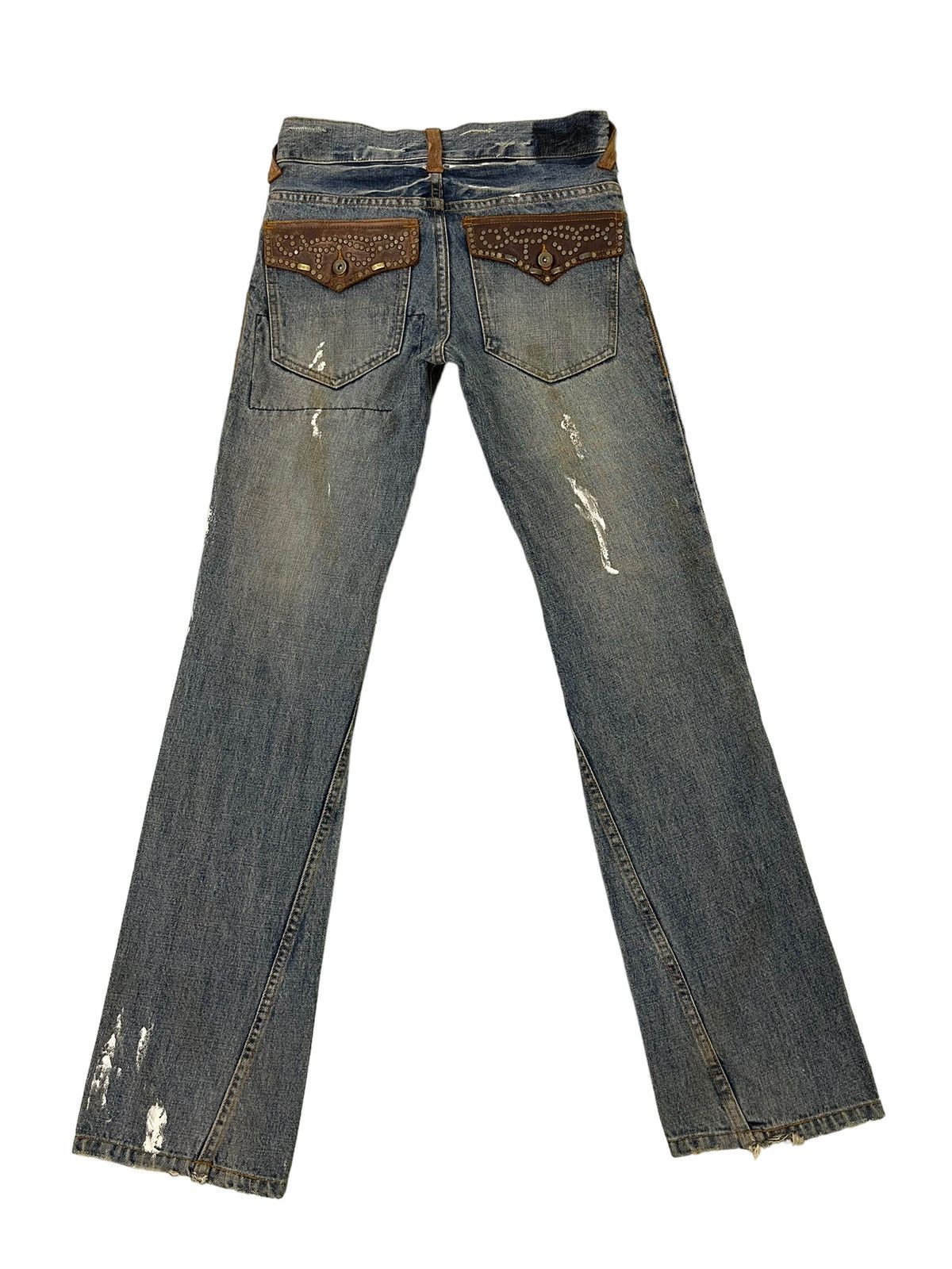 Japanese Brand Flare Jeans Pensitive Japan Distress Denim Boot Cut 1🟦3 Size US 30 / EU 46 - 12 Thumbnail