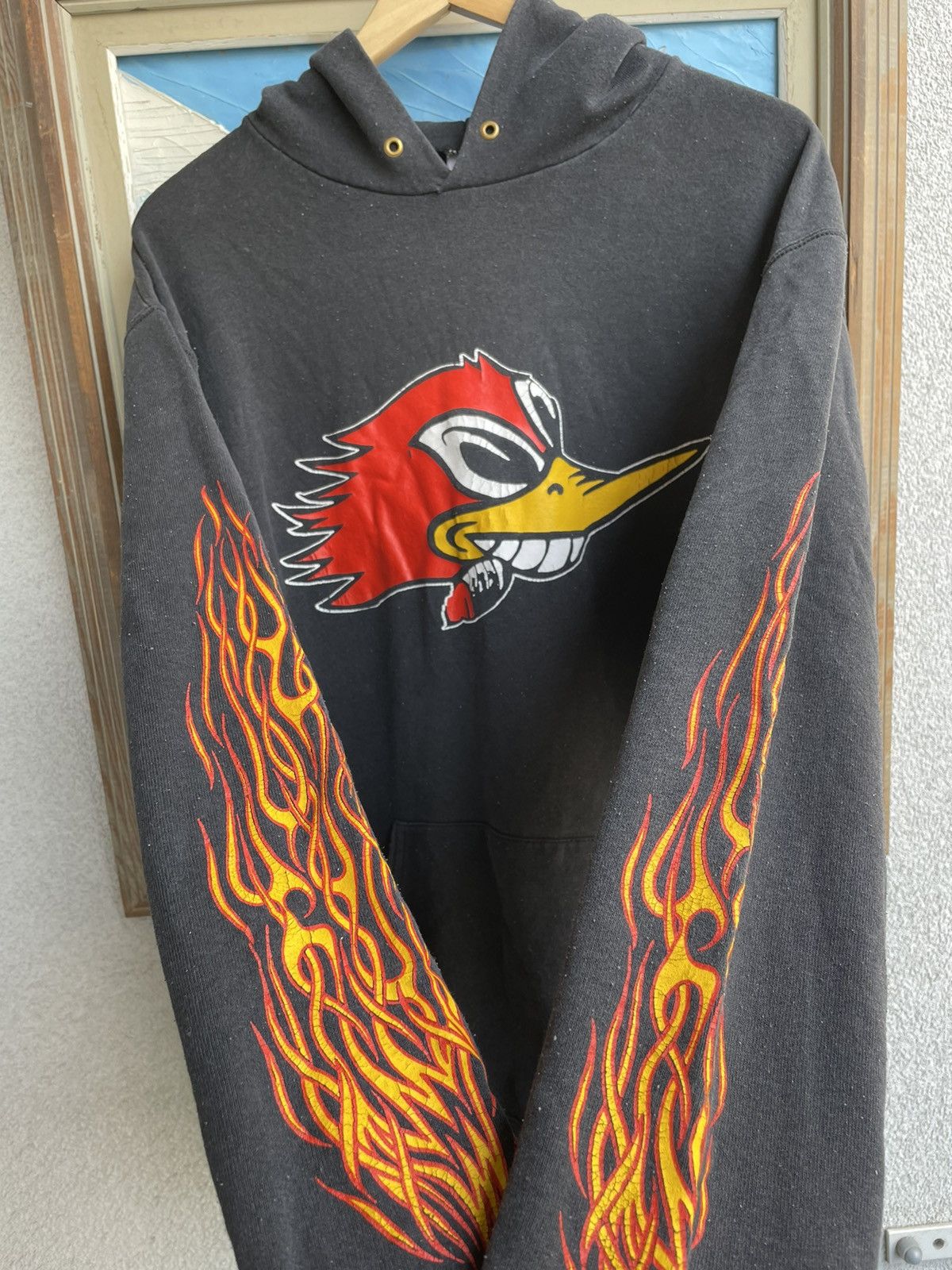 Vintage Clay Smith Cams Vintage Y2k Hoodie Racing Flame Hype Rare Size US L / EU 52-54 / 3 - 2 Thumbnail