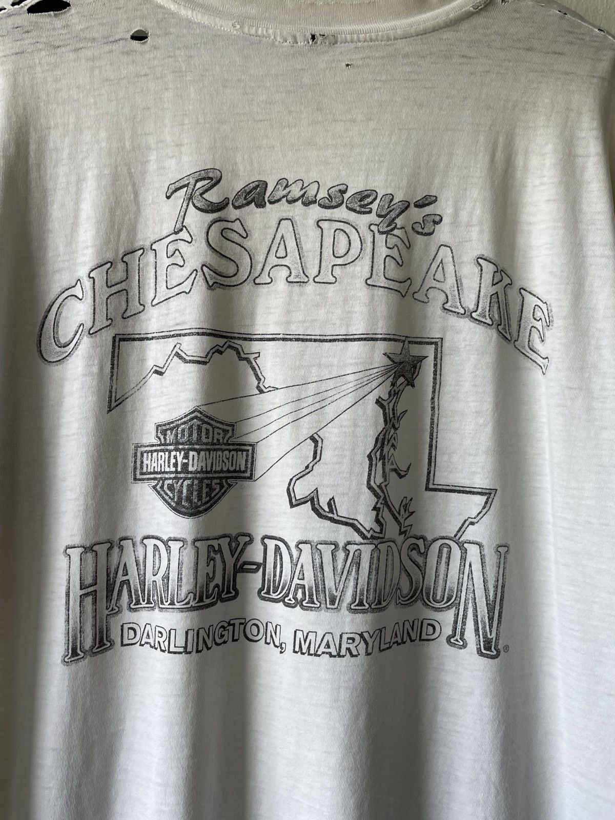 Harley Davidson VINTAGE THRASHED 1999 HARLEY DAVIDSON T-SHIRT Size US XL / EU 56 / 4 - 9 Thumbnail