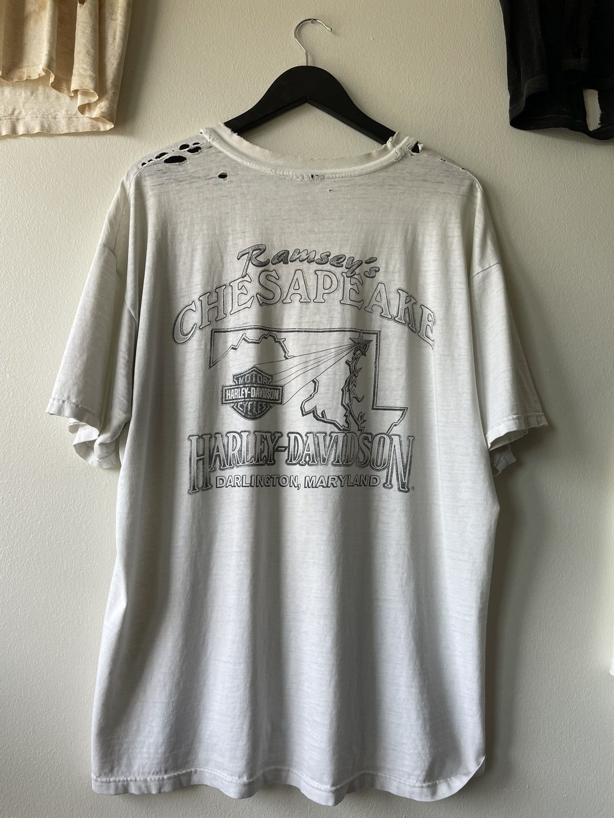 Harley Davidson VINTAGE THRASHED 1999 HARLEY DAVIDSON T-SHIRT Size US XL / EU 56 / 4 - 8 Thumbnail