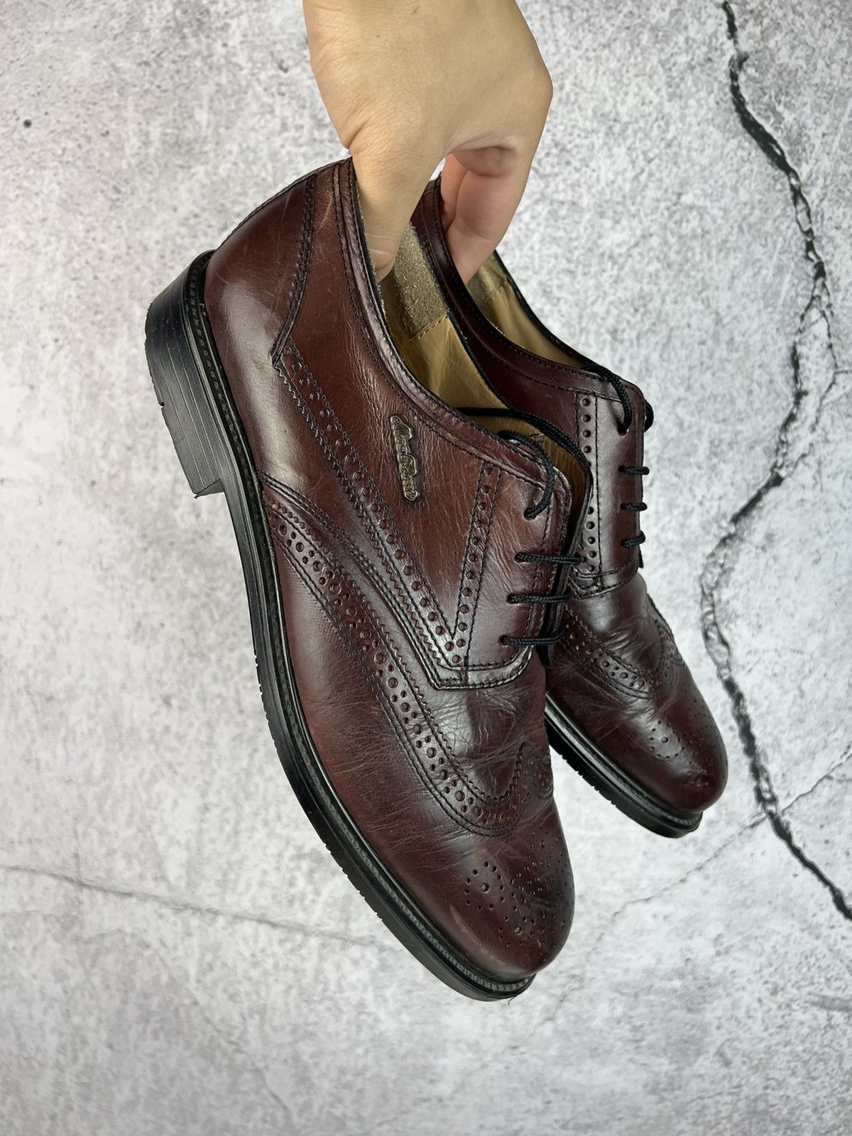 Vintage Vintage Italian Leather derby shoes Size US 12 / EU 45 - 3 Thumbnail