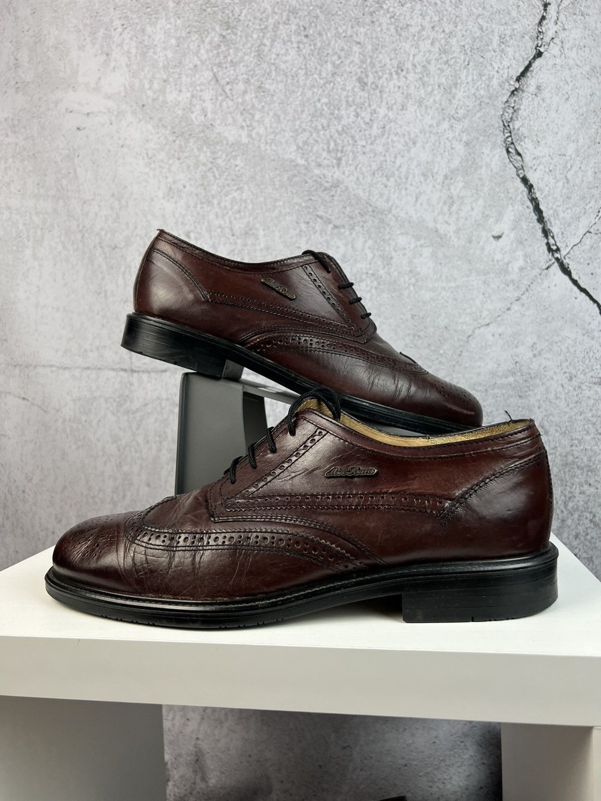 Vintage Vintage Italian Leather derby shoes Size US 12 / EU 45 - 1 Thumbnail