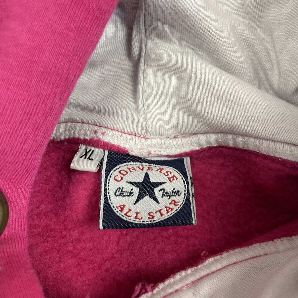 Converse Vintage Converse Pink Hoodie Size US XL / EU 56 / 4 - 7 Thumbnail