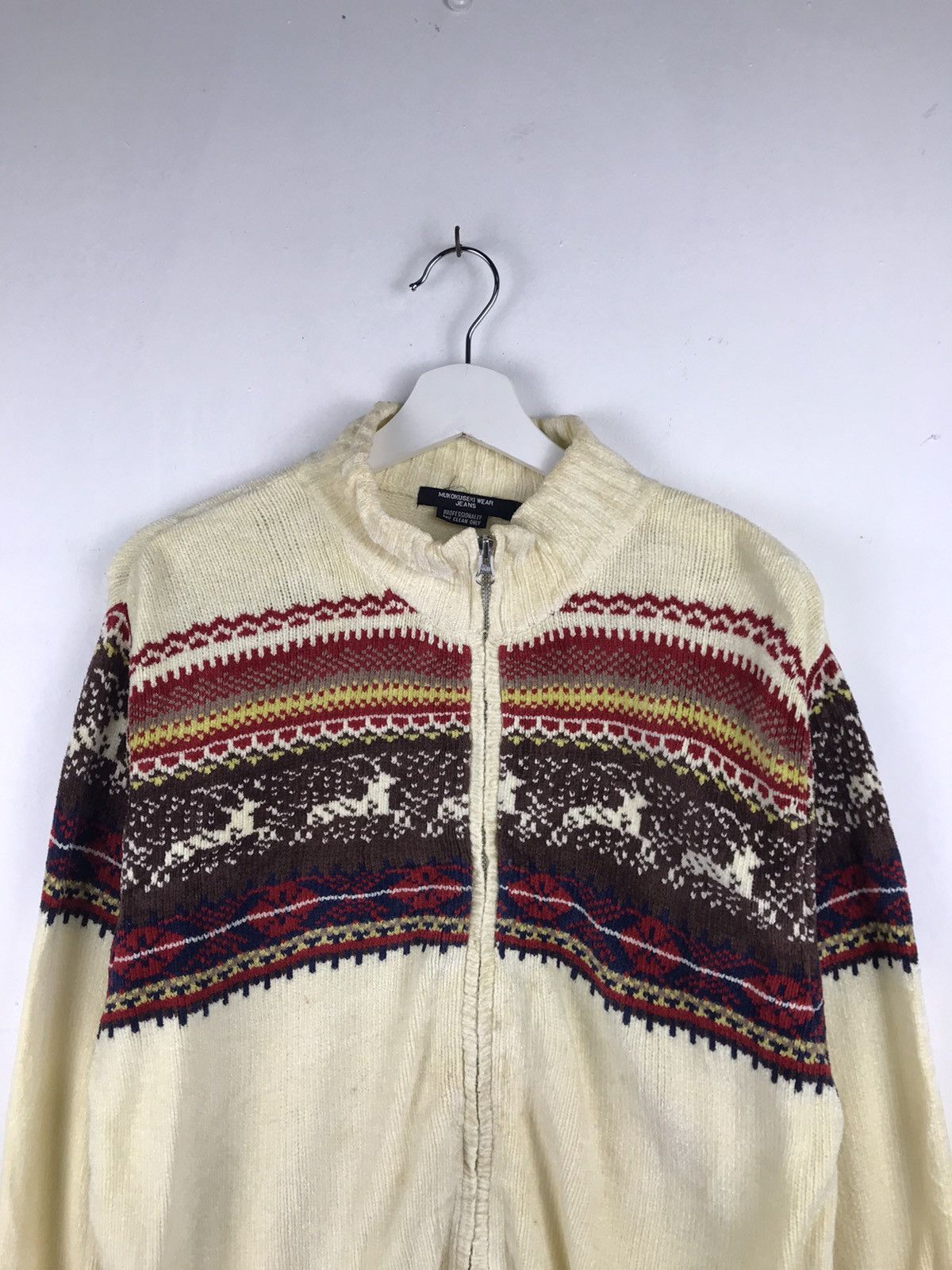 Aran Isles Knitwear × Japanese Brand Navajo Fleece full zipper jacket rare design Size US L / EU 52-54 / 3 - 3 Thumbnail