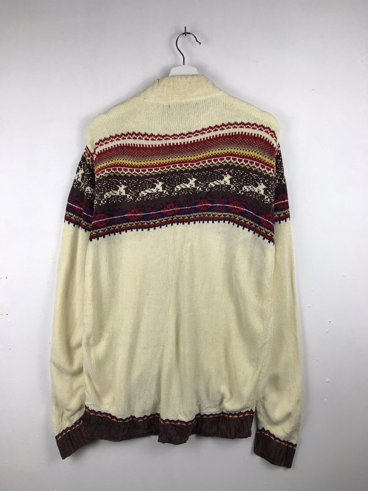 Aran Isles Knitwear × Japanese Brand Navajo Fleece full zipper jacket rare design Size US L / EU 52-54 / 3 - 2 Thumbnail