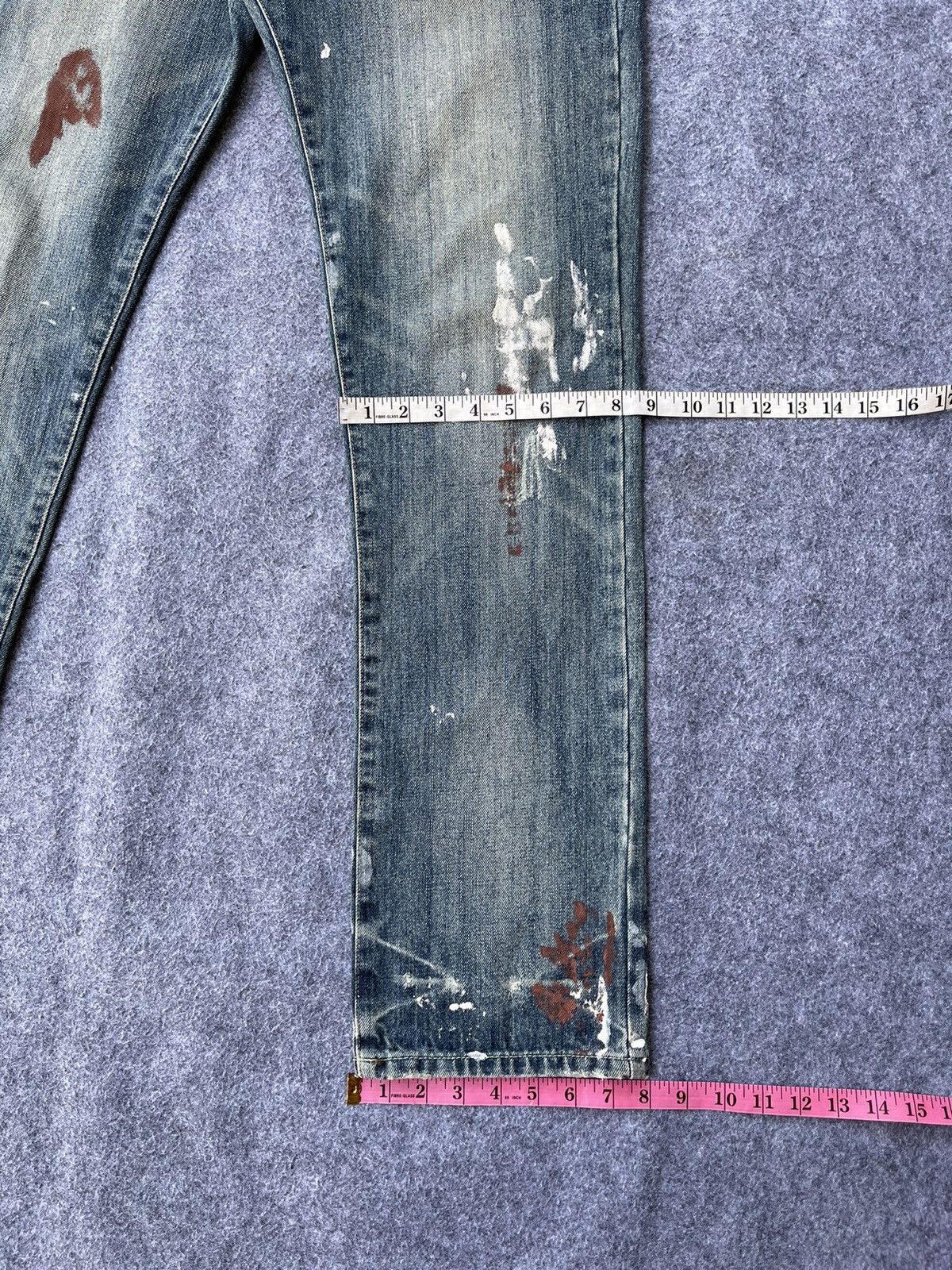 Japanese Brand Rare🔥Japanese Brand Paint Design Jeans Size US 32 / EU 48 - 10 Thumbnail
