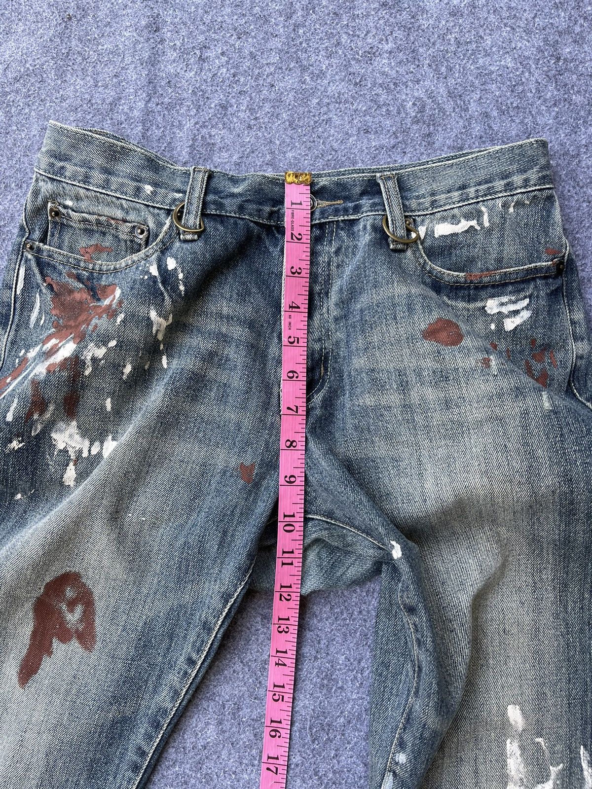 Japanese Brand Rare🔥Japanese Brand Paint Design Jeans Size US 32 / EU 48 - 12 Thumbnail
