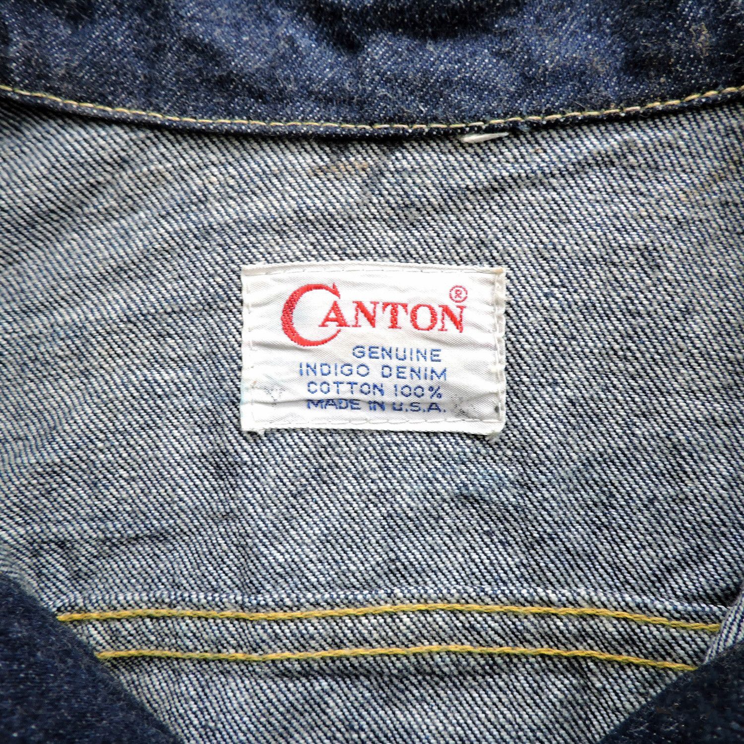 Japanese Brand CANTON GENUINE INDIGO TYPE III DENIM JACKET Size US S / EU 44-46 / 1 - 3 Thumbnail