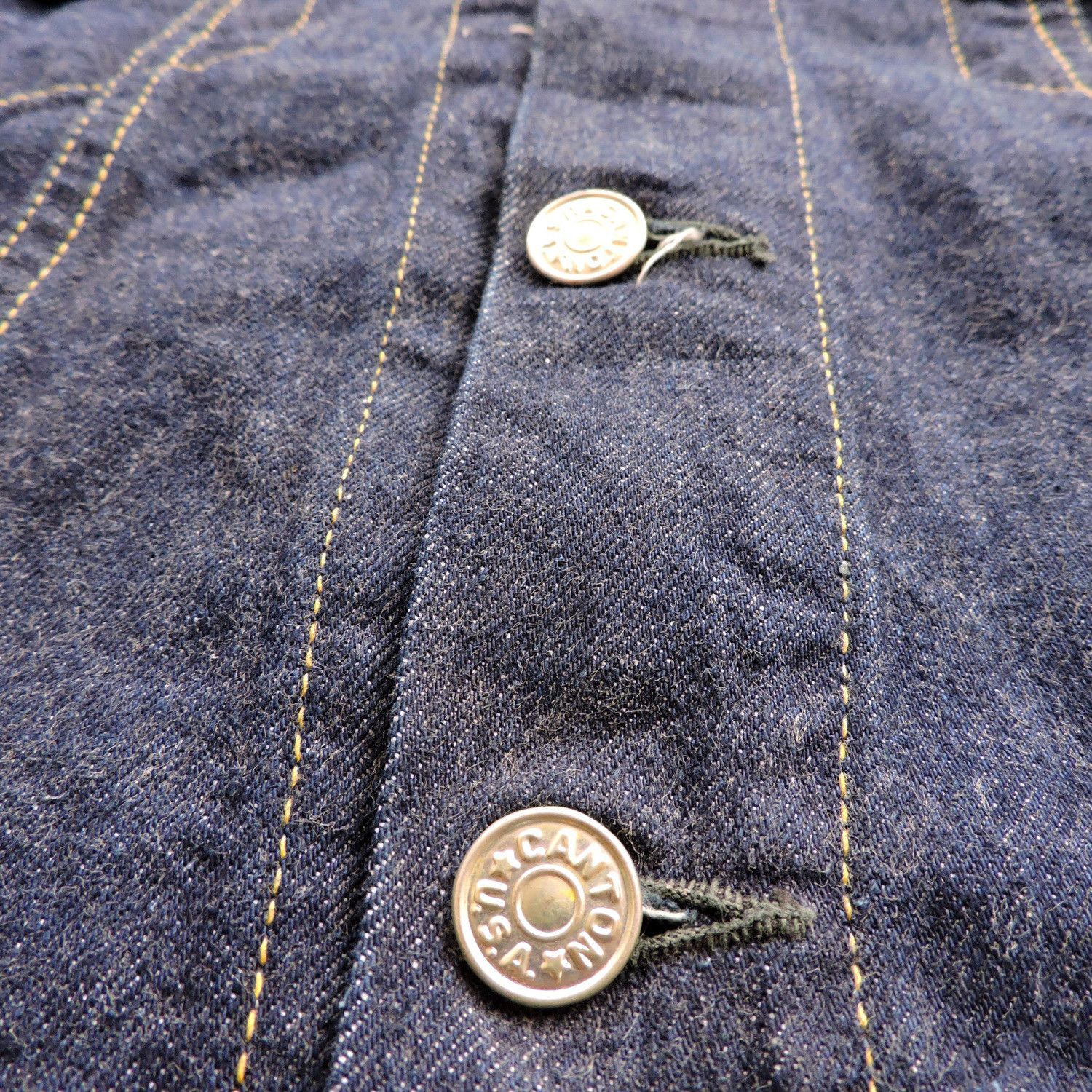 Japanese Brand CANTON GENUINE INDIGO TYPE III DENIM JACKET Size US S / EU 44-46 / 1 - 5 Thumbnail