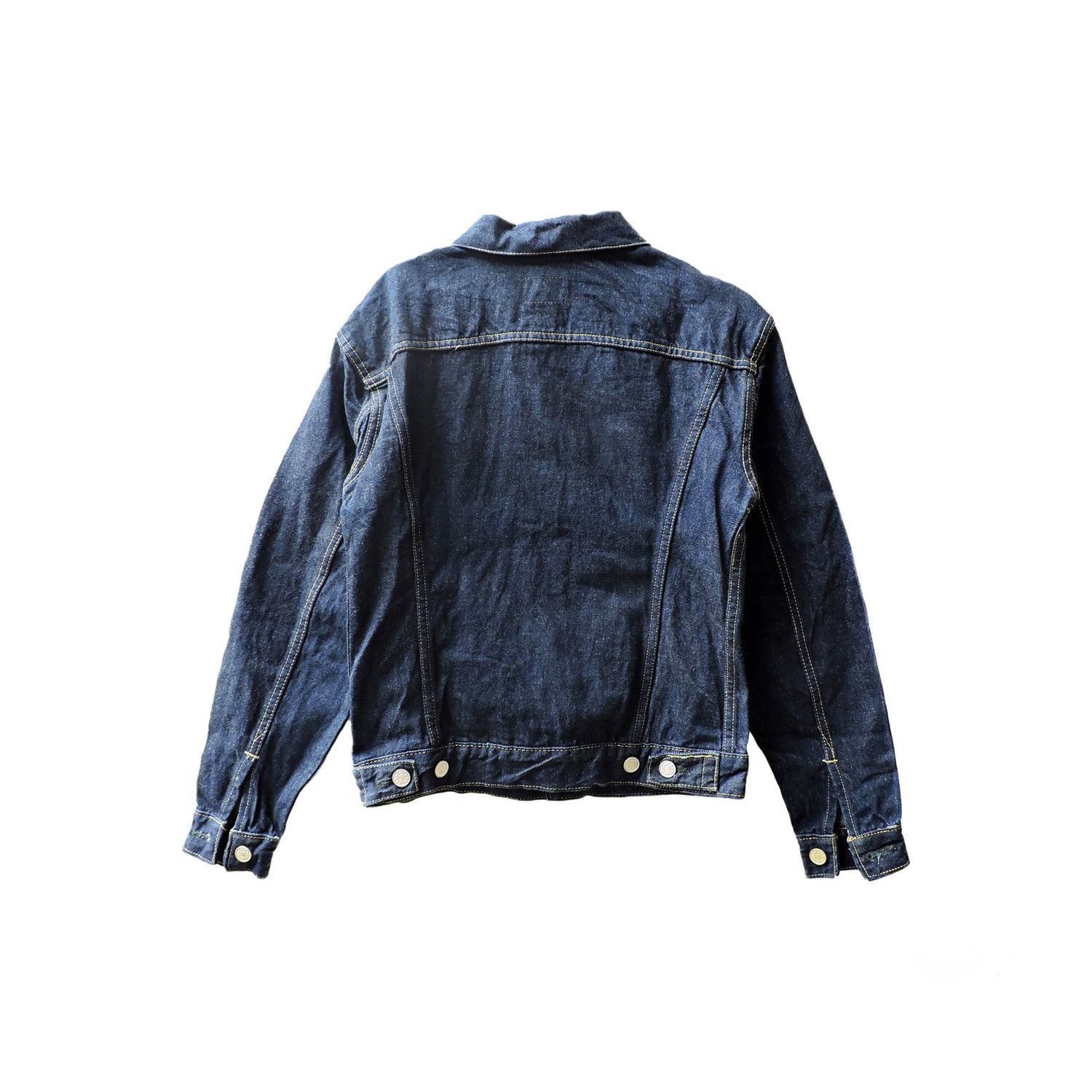 Japanese Brand CANTON GENUINE INDIGO TYPE III DENIM JACKET Size US S / EU 44-46 / 1 - 2 Thumbnail
