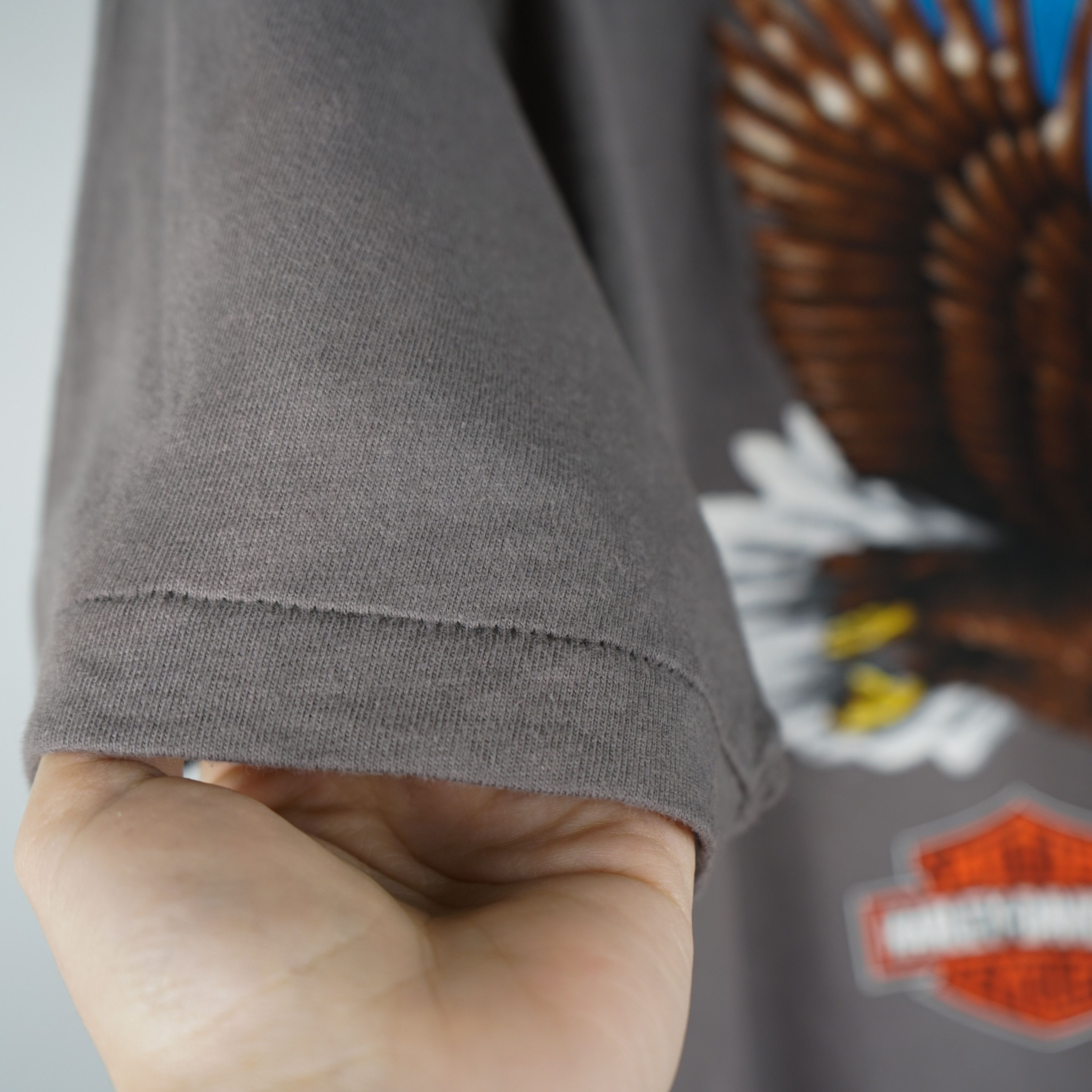 Harley Davidson × Vintage 1990s Harley Davidson Born To Freedom Eagle t-shirt Size US XL / EU 56 / 4 - 4 Thumbnail