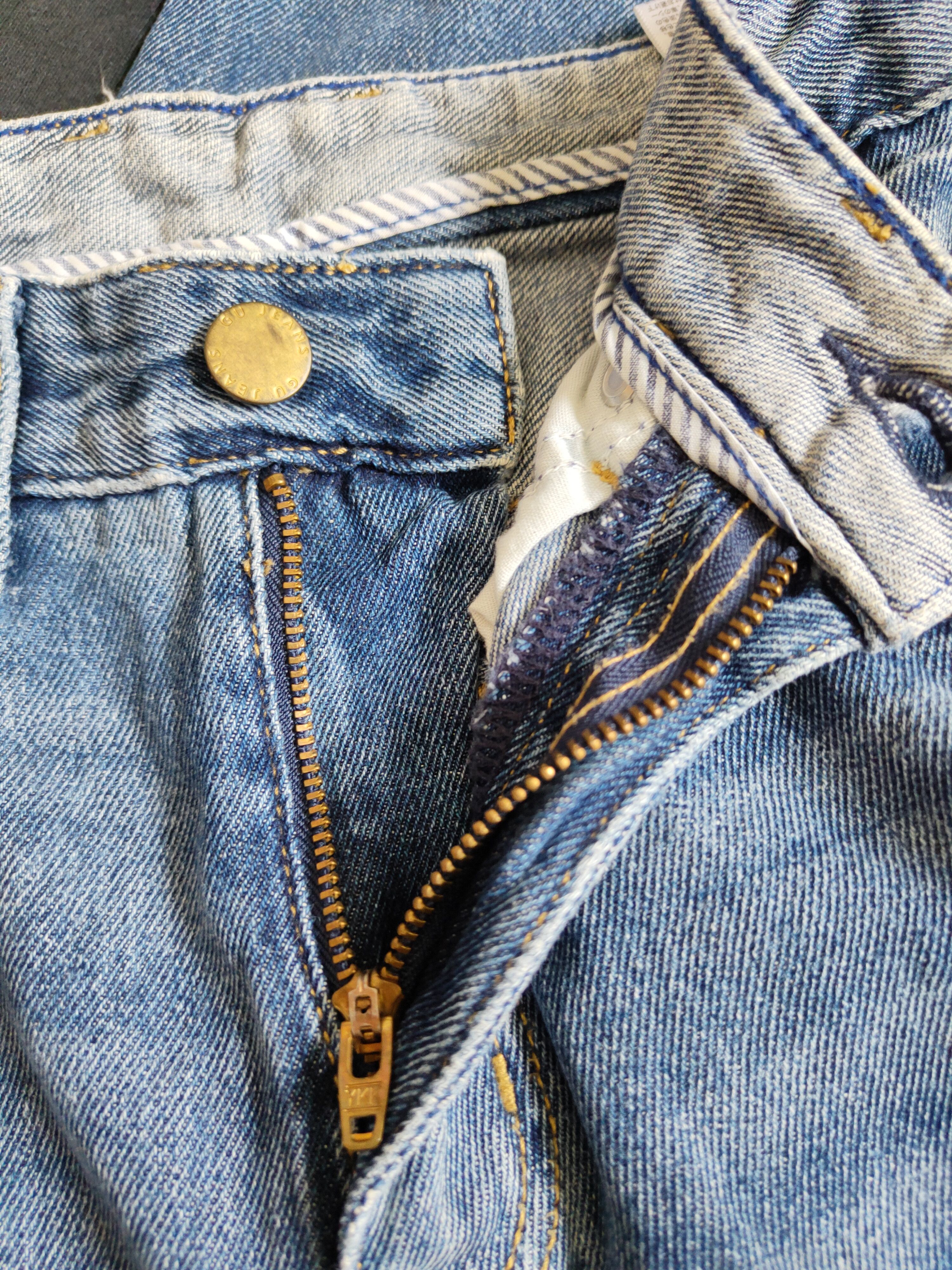 GU GU Blue Distressed jeans Denim Pants#272B Size 29" - 12 Thumbnail