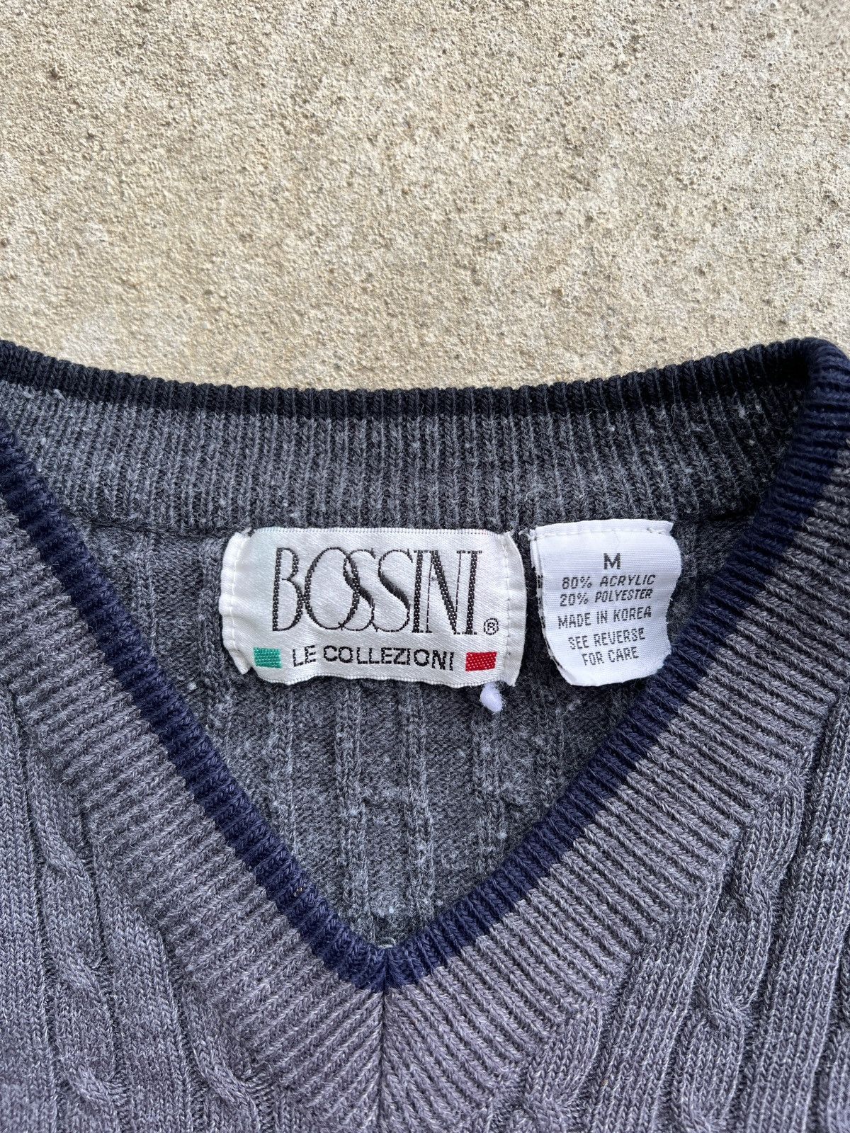 Vintage VINTAGE Bossini V-Neck Knit Sweater Size US M / EU 48-50 / 2 - 4 Thumbnail