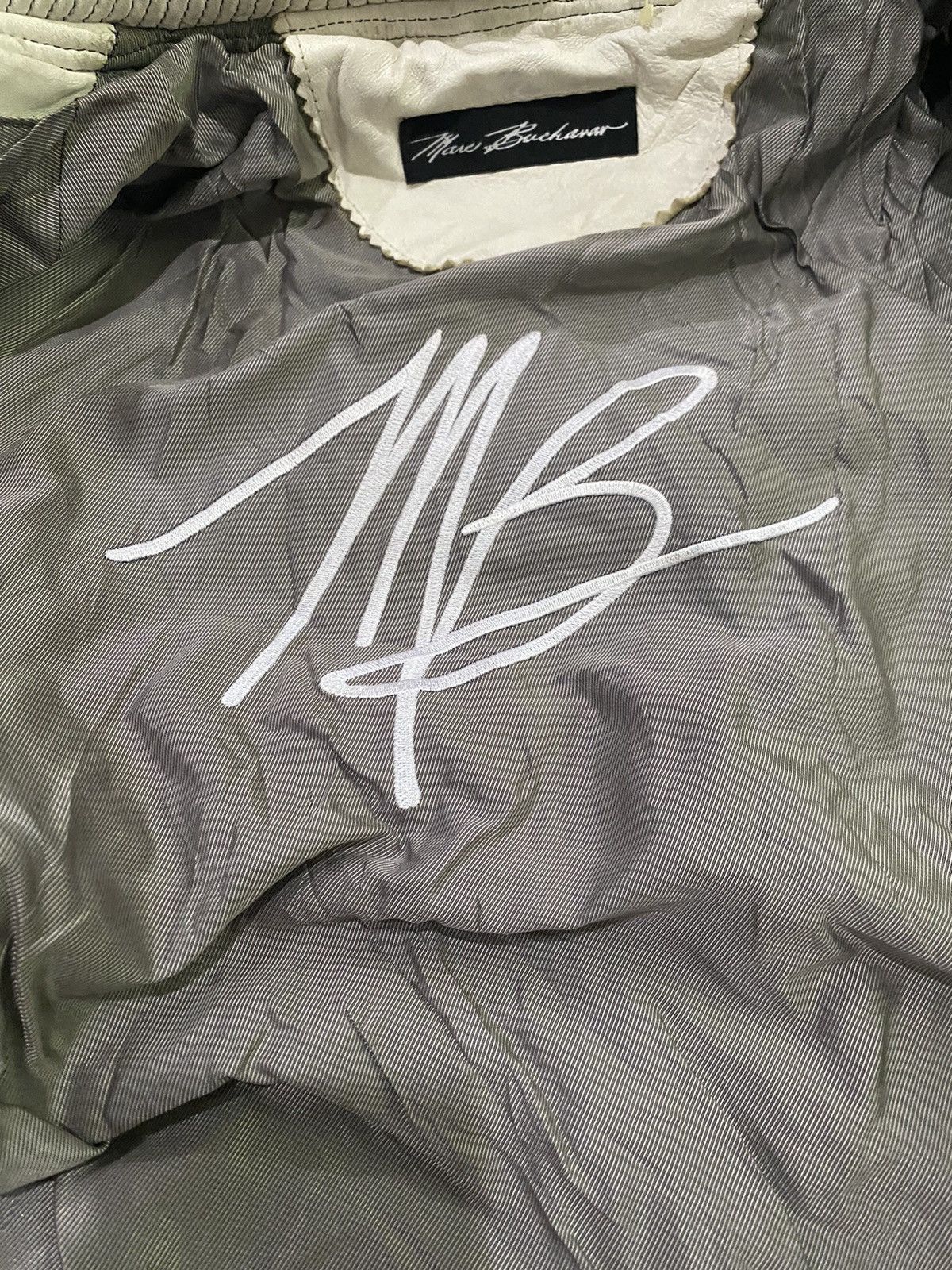 Marc Buchanan DISTRESS MARC BUCHANAN LEATHER JACKET OVER PRINT Size US XL / EU 56 / 4 - 7 Thumbnail