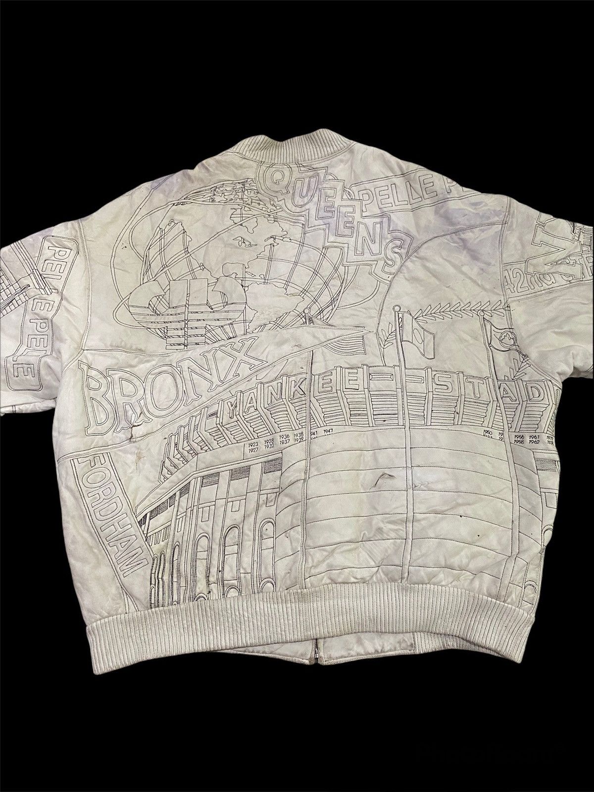 Marc Buchanan DISTRESS MARC BUCHANAN LEATHER JACKET OVER PRINT Size US XL / EU 56 / 4 - 3 Thumbnail