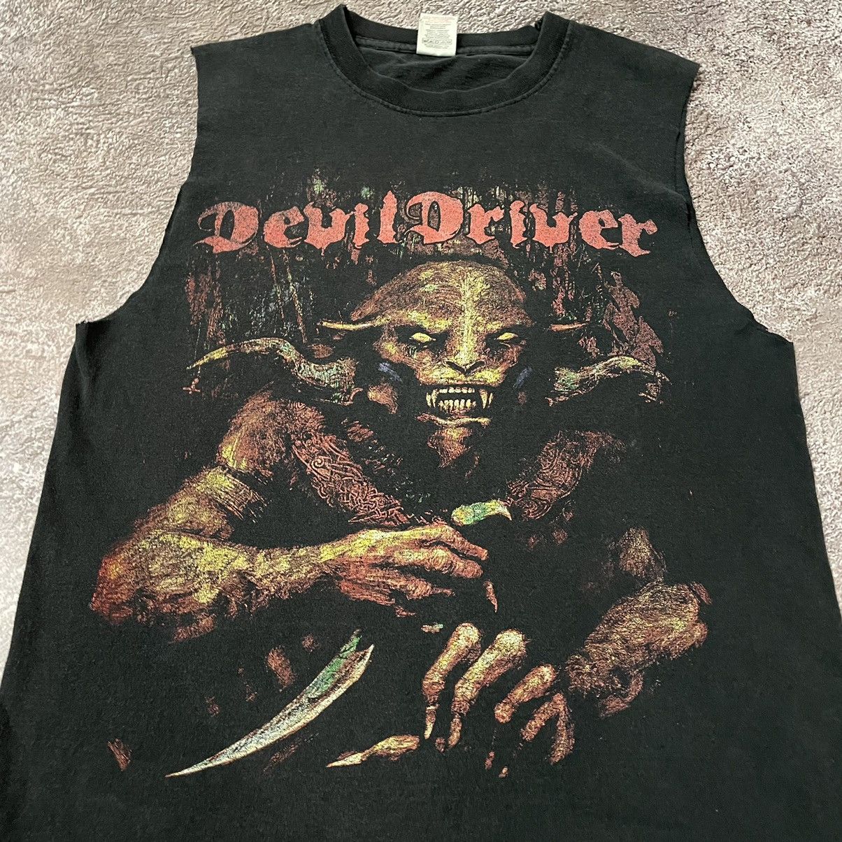 Vintage Vintage 90s Devil Driver Graphic Tee Grunge Horror Tapered M Size US M / EU 48-50 / 2 - 5 Thumbnail