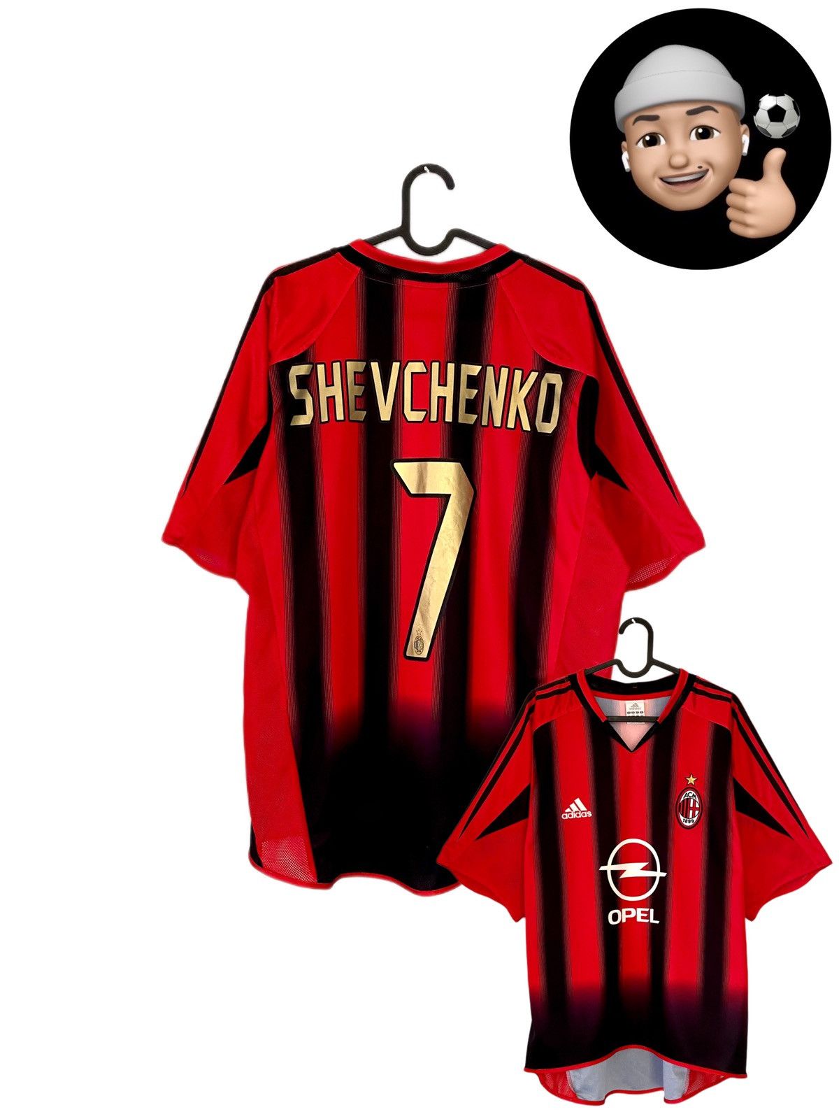 Pre-owned Adidas X Soccer Jersey 2004 2005 Ac Milan Shevchenko Adidas Vintage Soccer Jersey M In Red