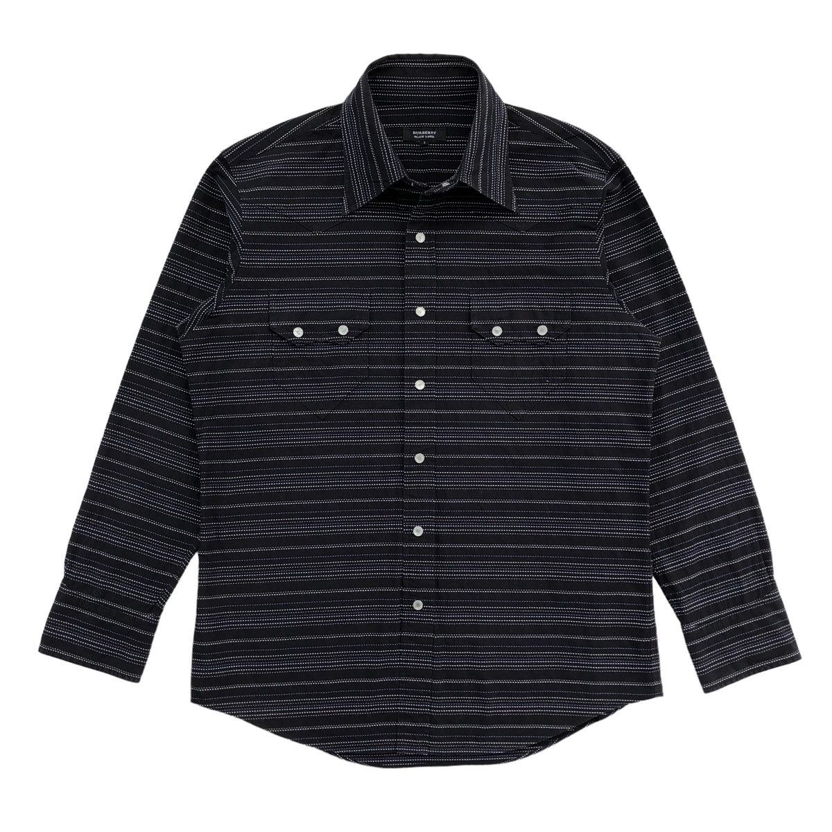 Burberry Burberry Black Label Embroidery Striped Slim Fit Shirt Size US M / EU 48-50 / 2 - 2 Thumbnail