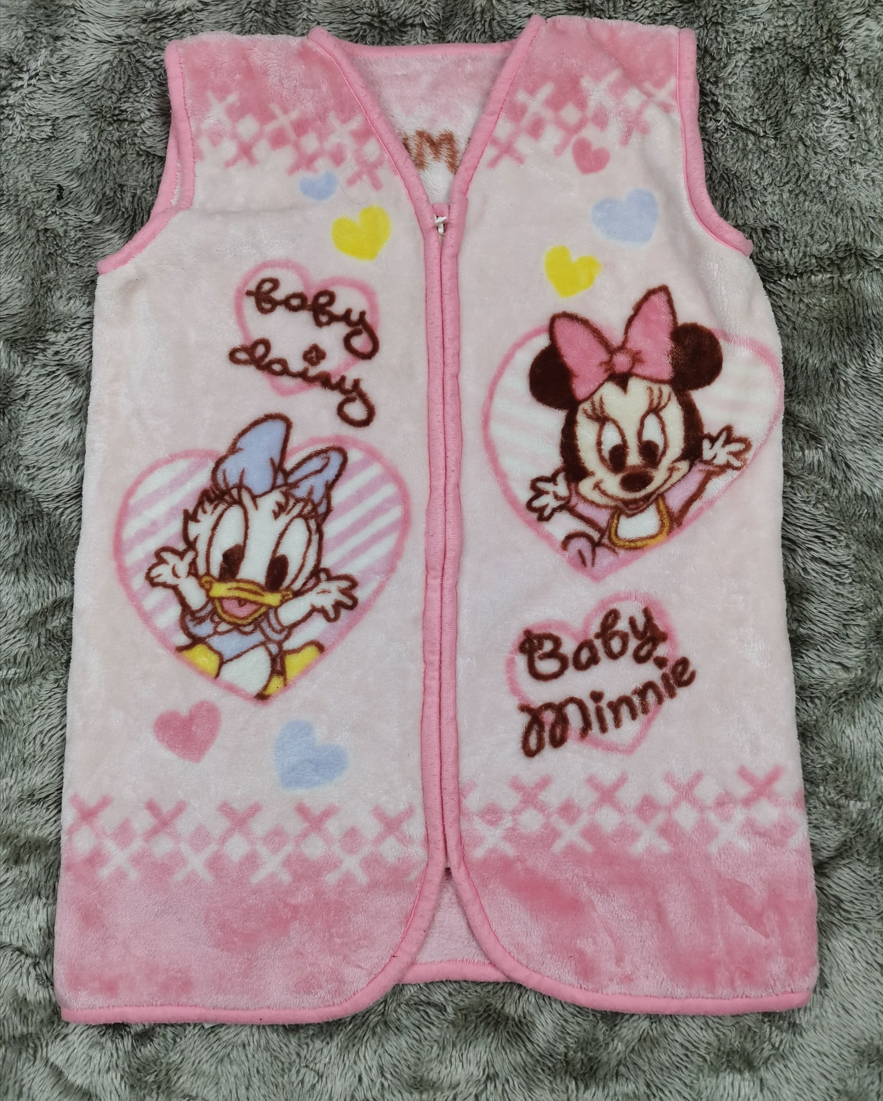 Disney Vintage Baby Minnie And Friend Fleece Vest Size US M / EU 48-50 / 2 - 1 Thumbnail