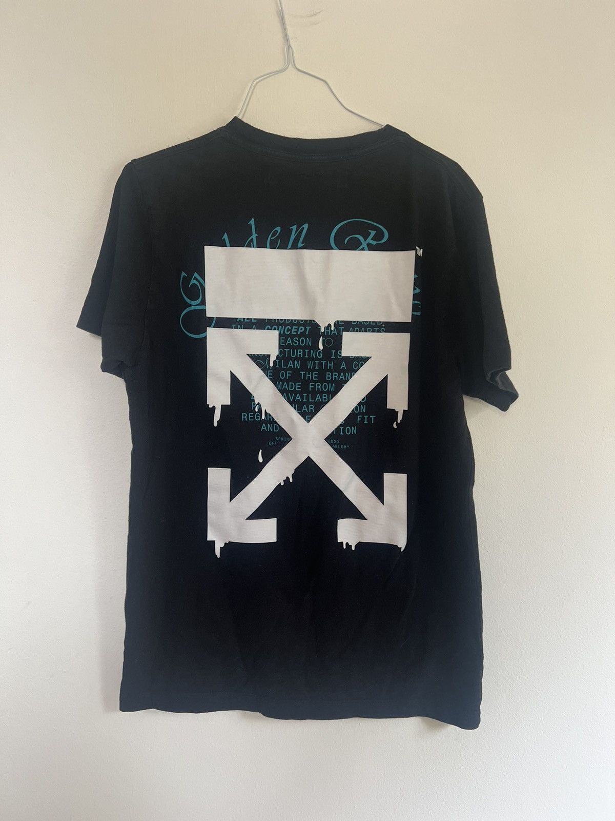 Off white golden clearance ratio t shirt