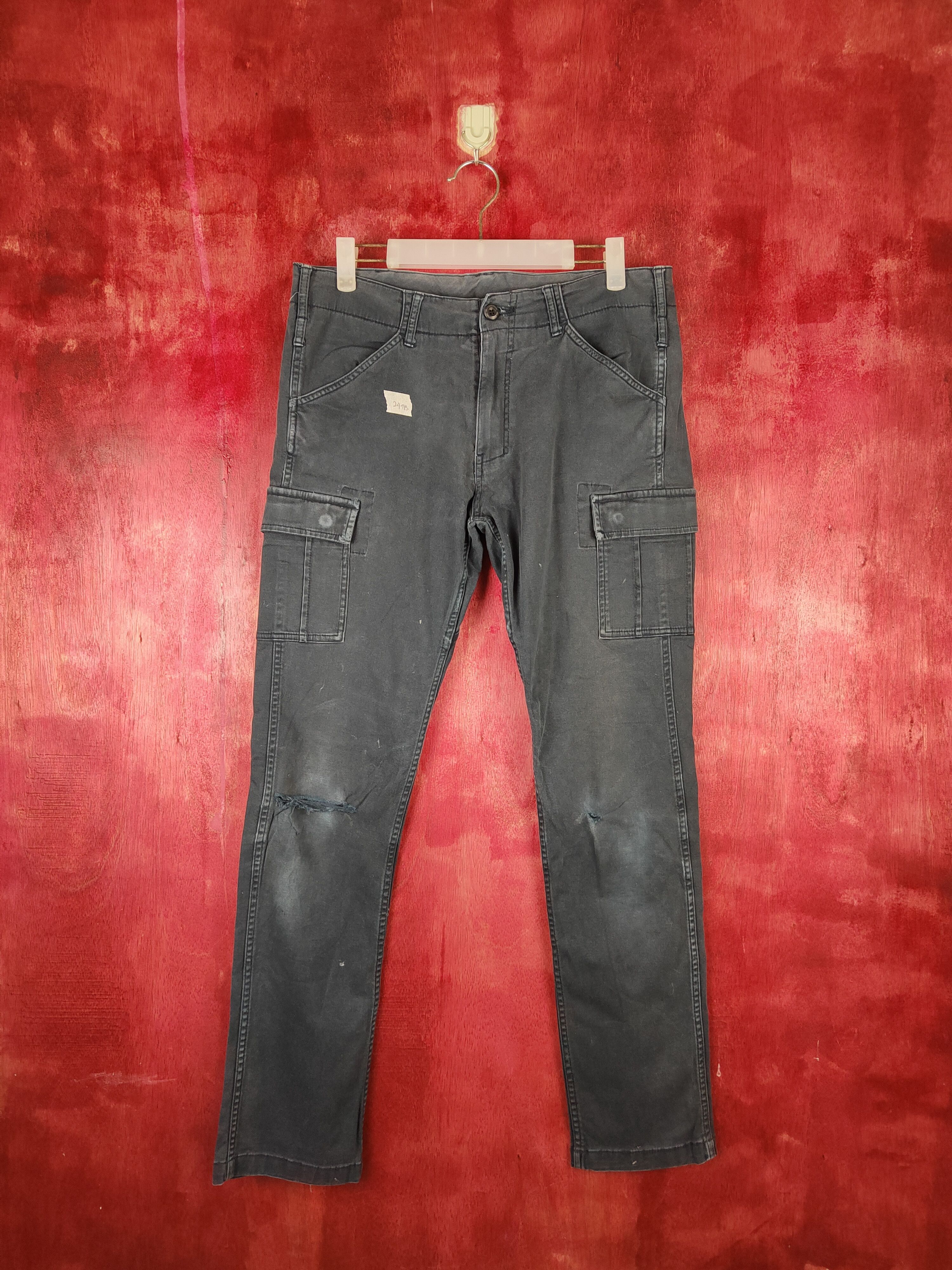 Japanese Brand Gladiator Faded Multi Pocket Tactical Cargo Pants #249B Size US 32 / EU 48 - 1 Thumbnail
