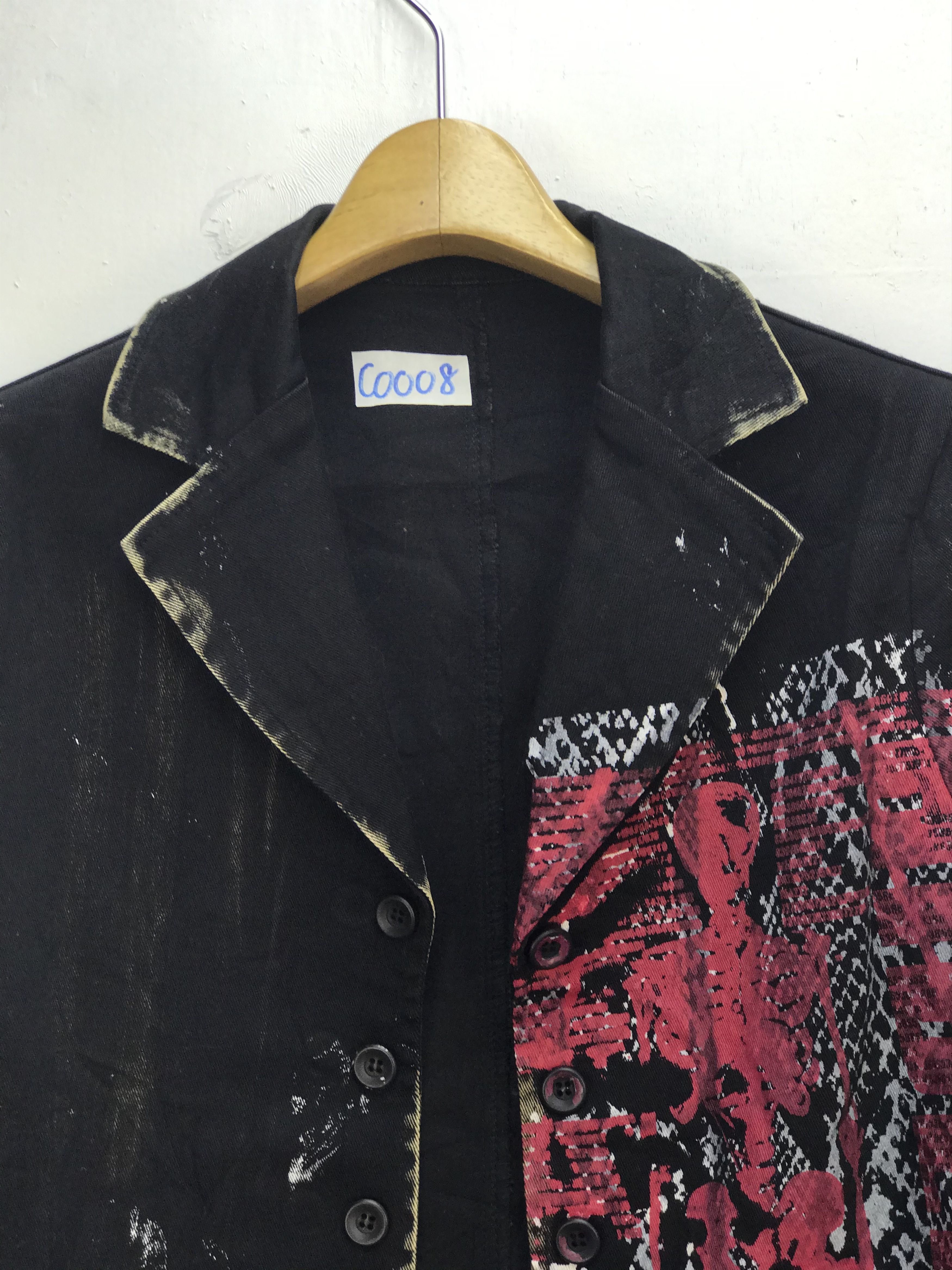 Japanese Brand VINTAGE THRASED HIDERROCK BLEACHED SPLASHED PUNK Size US S / EU 44-46 / 1 - 3 Thumbnail