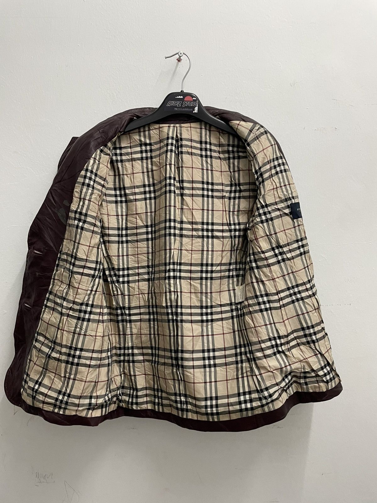 Burberry Burberry London Nova Check Lined Leather Jacket Size US XXS / EU 40 - 14 Thumbnail