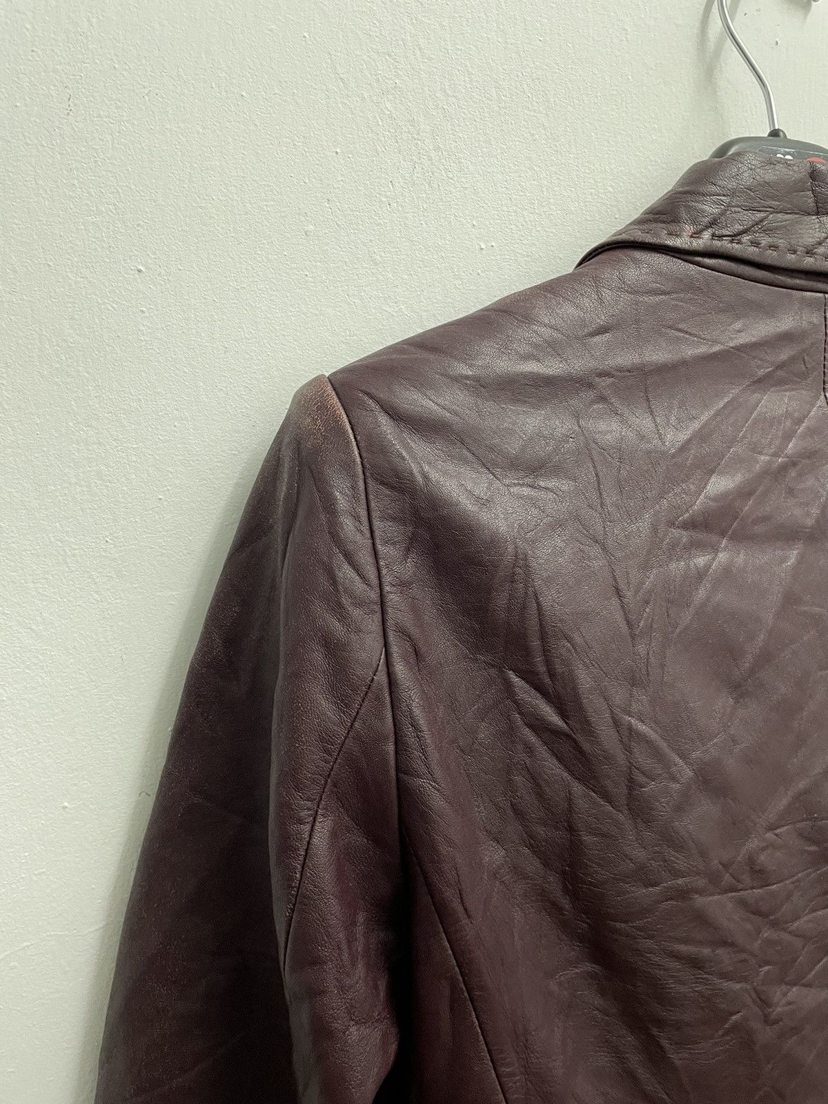 Burberry Burberry London Nova Check Lined Leather Jacket Size US XXS / EU 40 - 9 Thumbnail