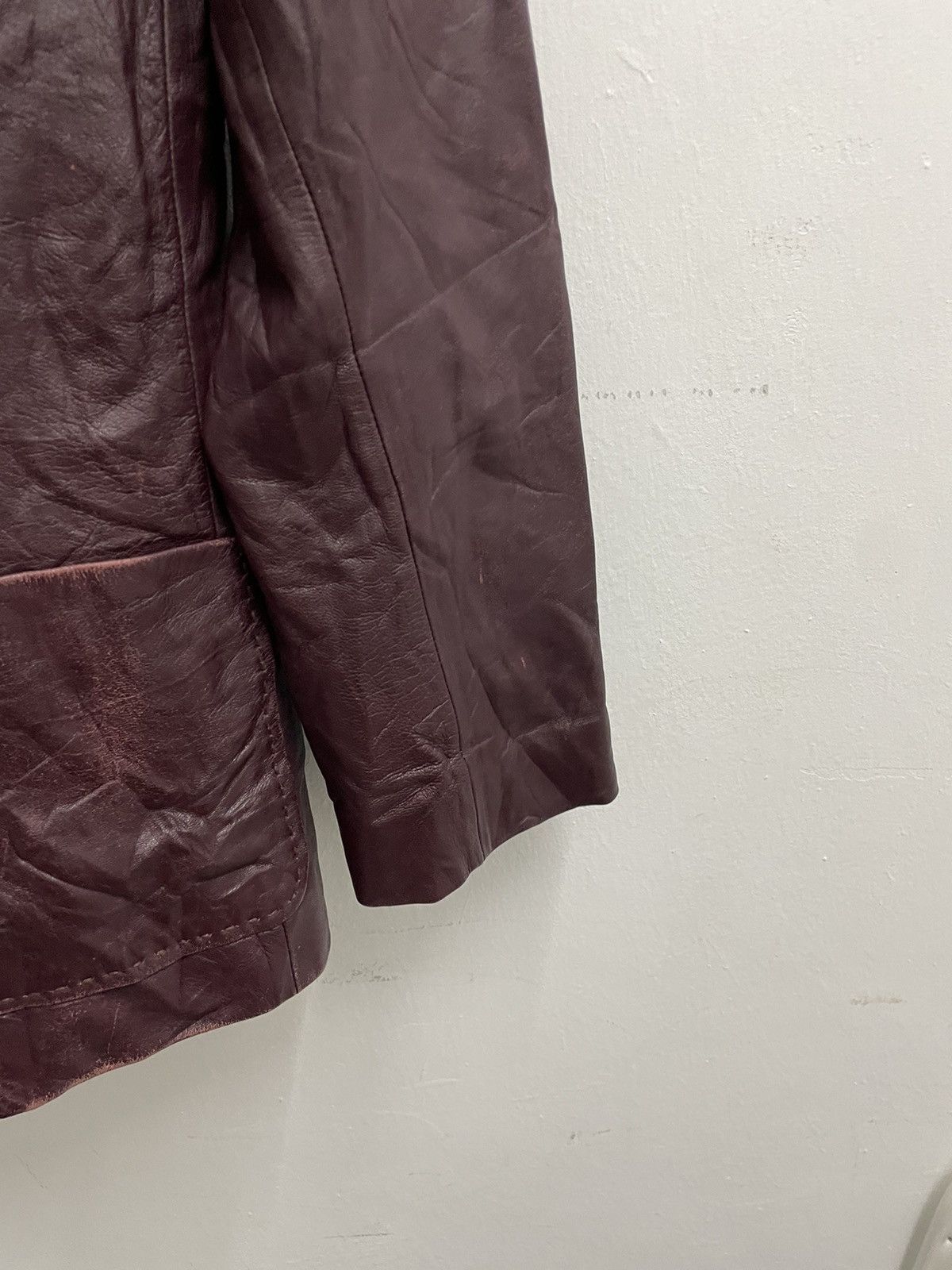 Burberry Burberry London Nova Check Lined Leather Jacket Size US XXS / EU 40 - 5 Thumbnail