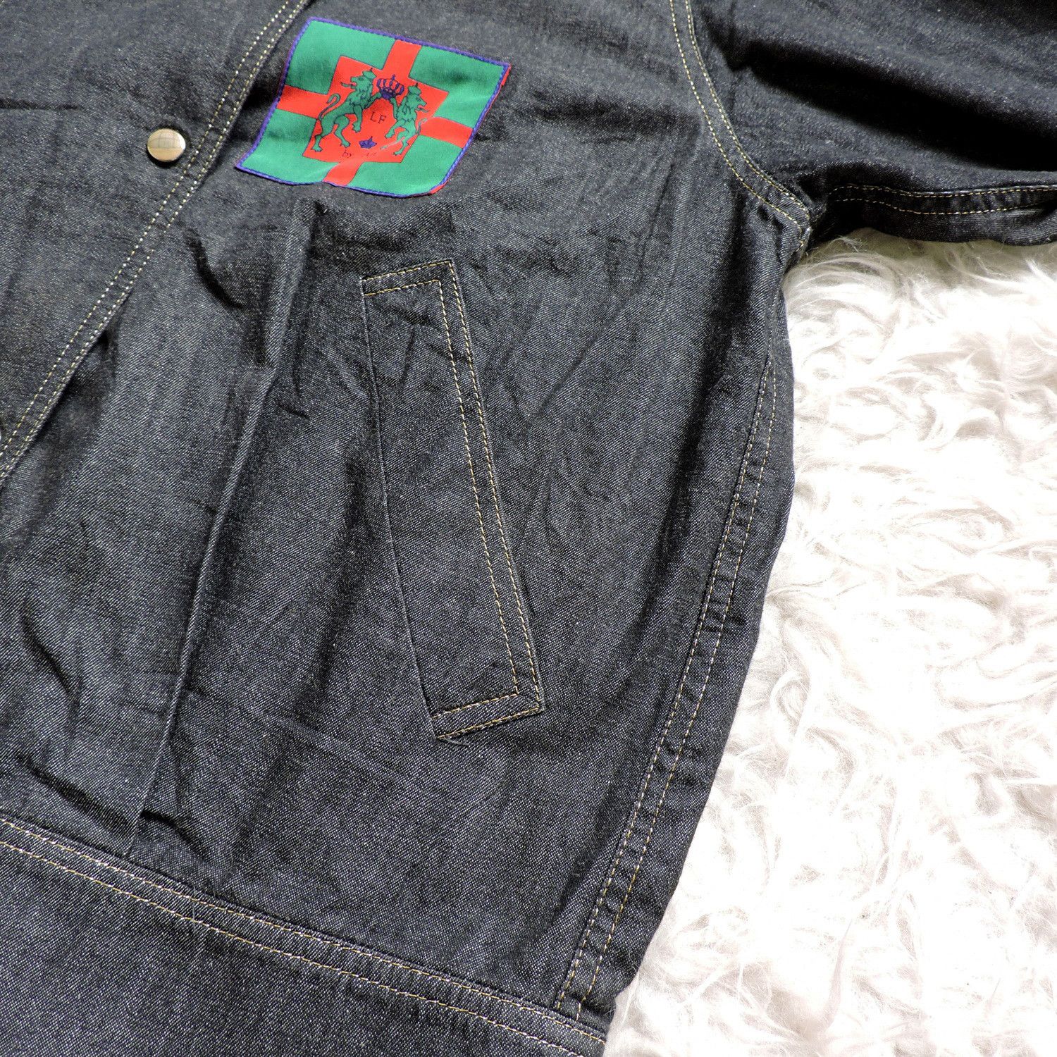 Louis Feraud LOUIS FÉRAUD FLAG PATCHWORK LIGHWEIGHT DENIM JACKET Size M / US 6-8 / IT 42-44 - 7 Thumbnail