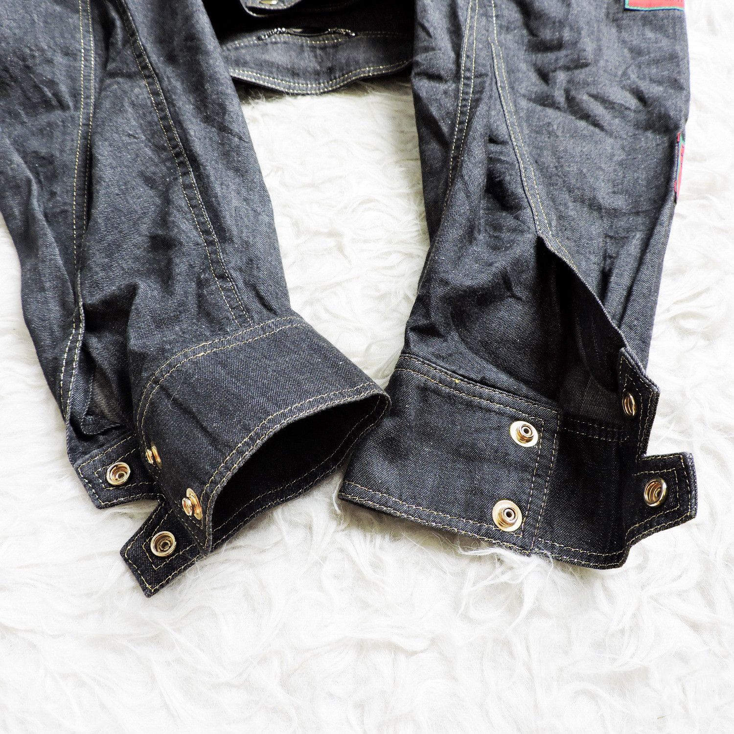 Louis Feraud LOUIS FÉRAUD FLAG PATCHWORK LIGHWEIGHT DENIM JACKET Size M / US 6-8 / IT 42-44 - 10 Thumbnail