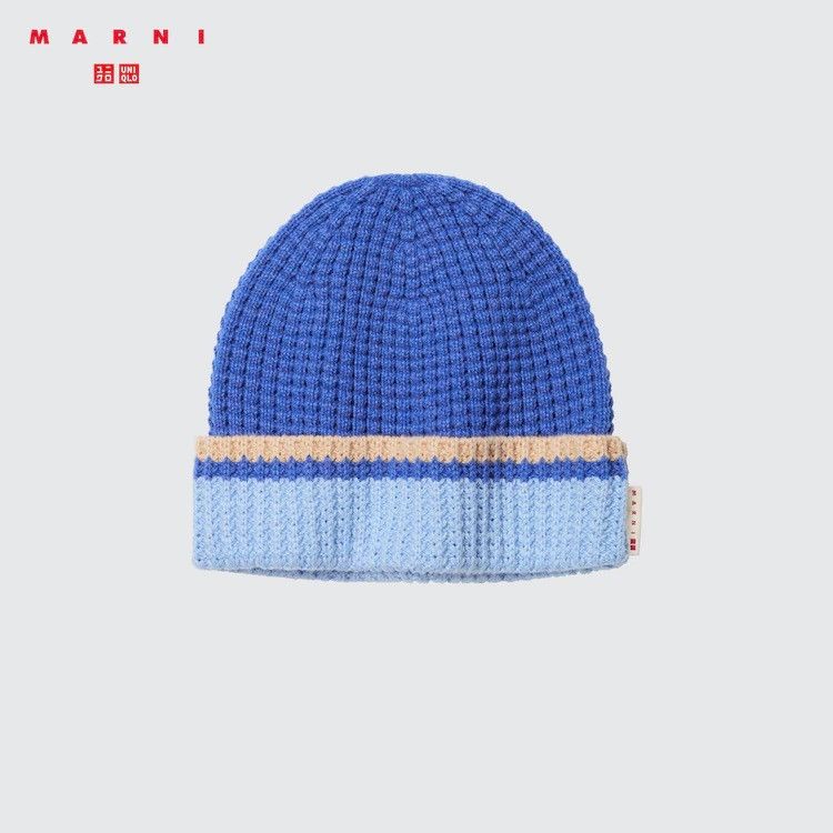 Japanese Brand × Marni × Uniqlo Uniqlo X Marni Popcorn Knitted Beanie Unisex Size ONE SIZE - 3 Thumbnail