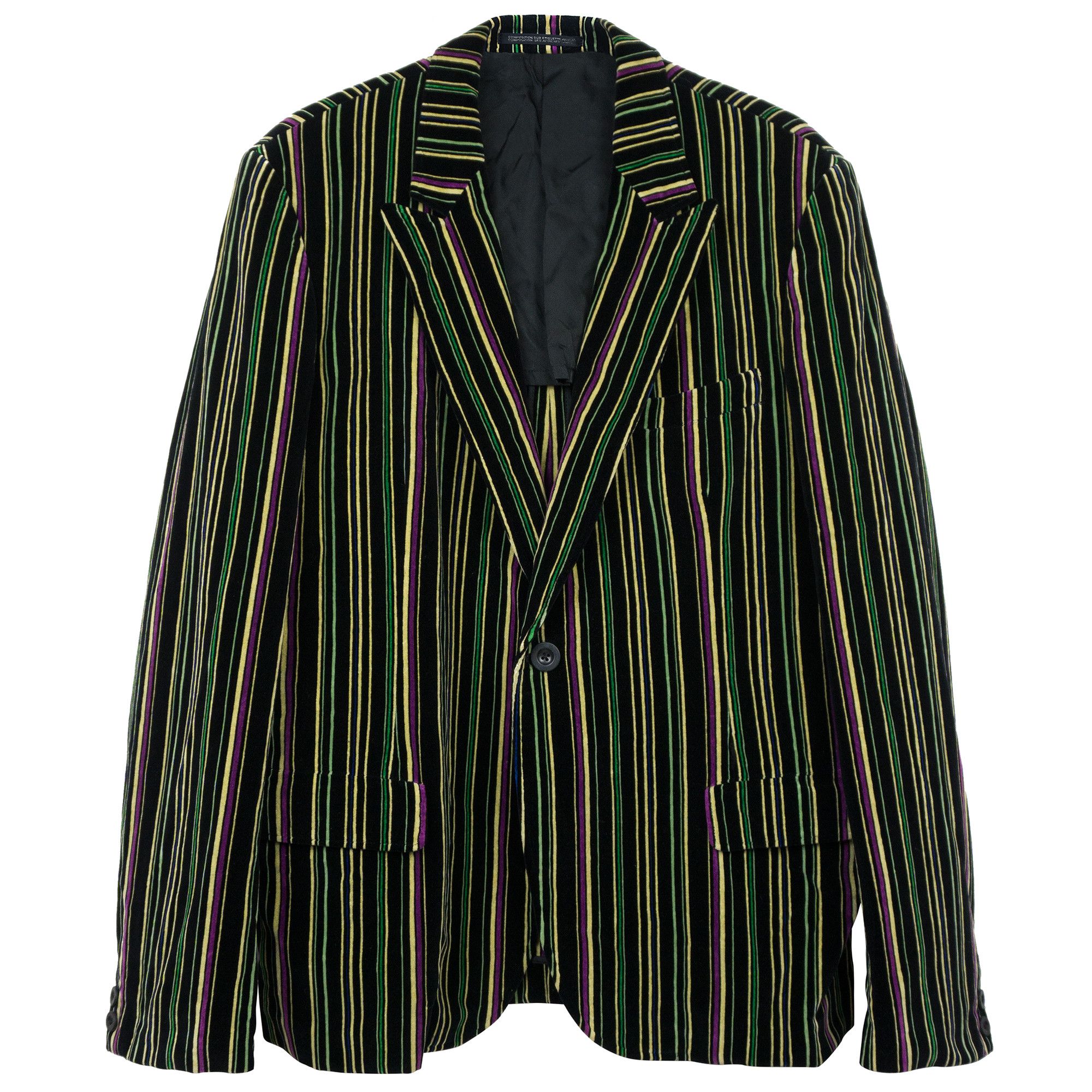 Yohji Yamamoto Pour Homme AW93 SAMPLE Velvet Striped Blazer