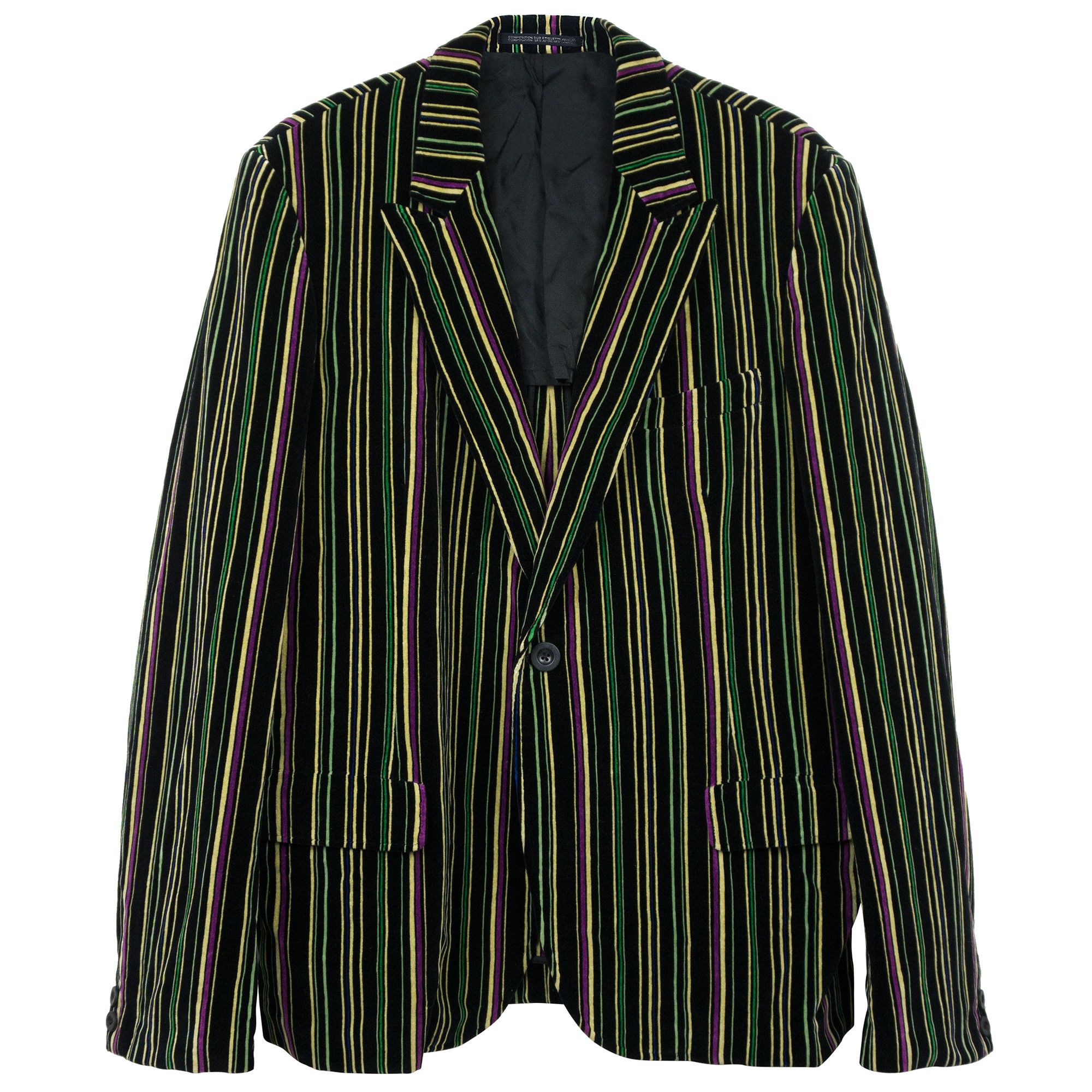 Yohji Yamamoto Yohji Yamamoto Pour Homme AW93 SAMPLE Velvet Striped Blazer  | Grailed