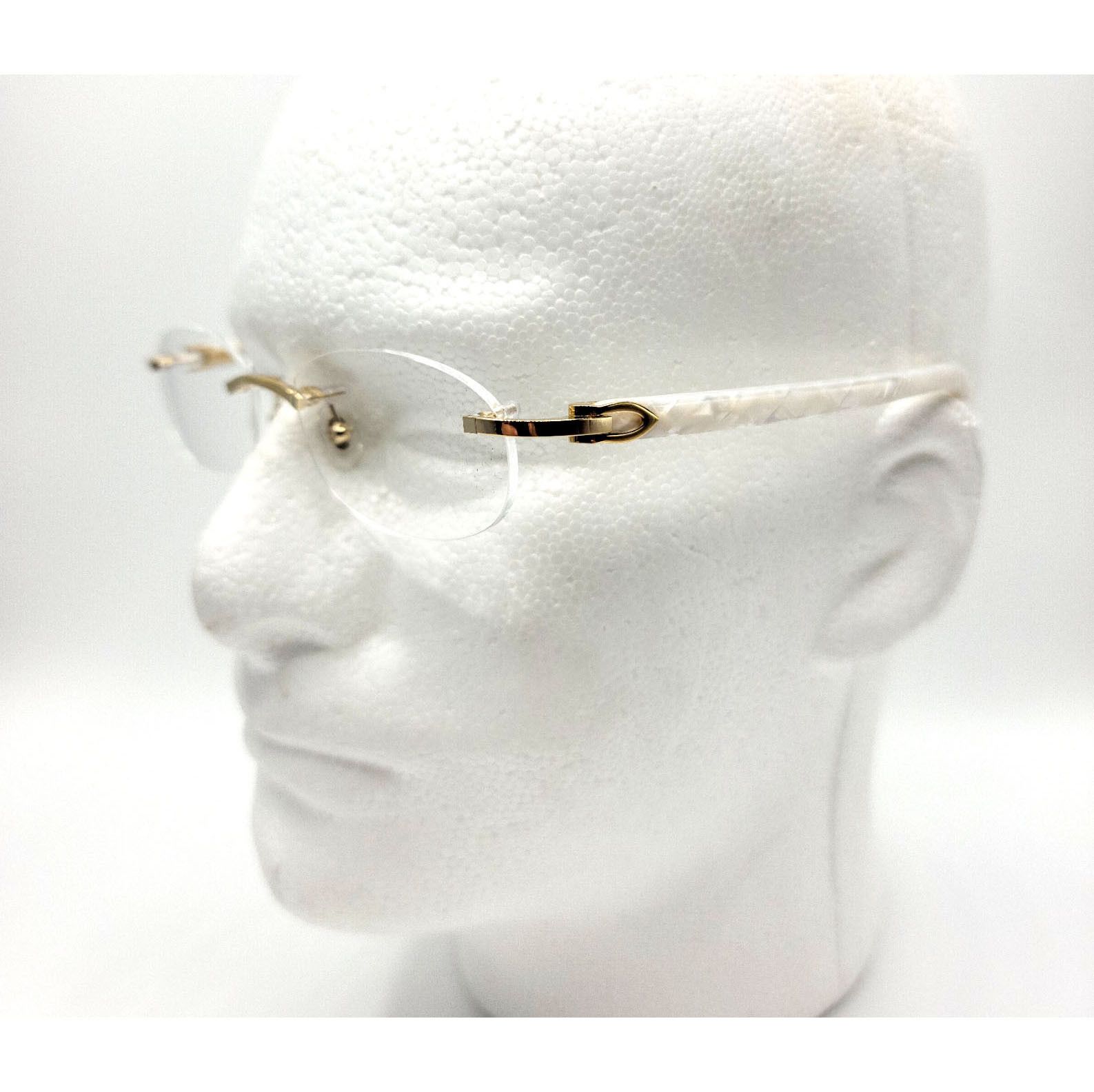 Cartier NEW! Cartier Pearl White Syracuse CT0056O Glasses Size ONE SIZE - 11 Thumbnail