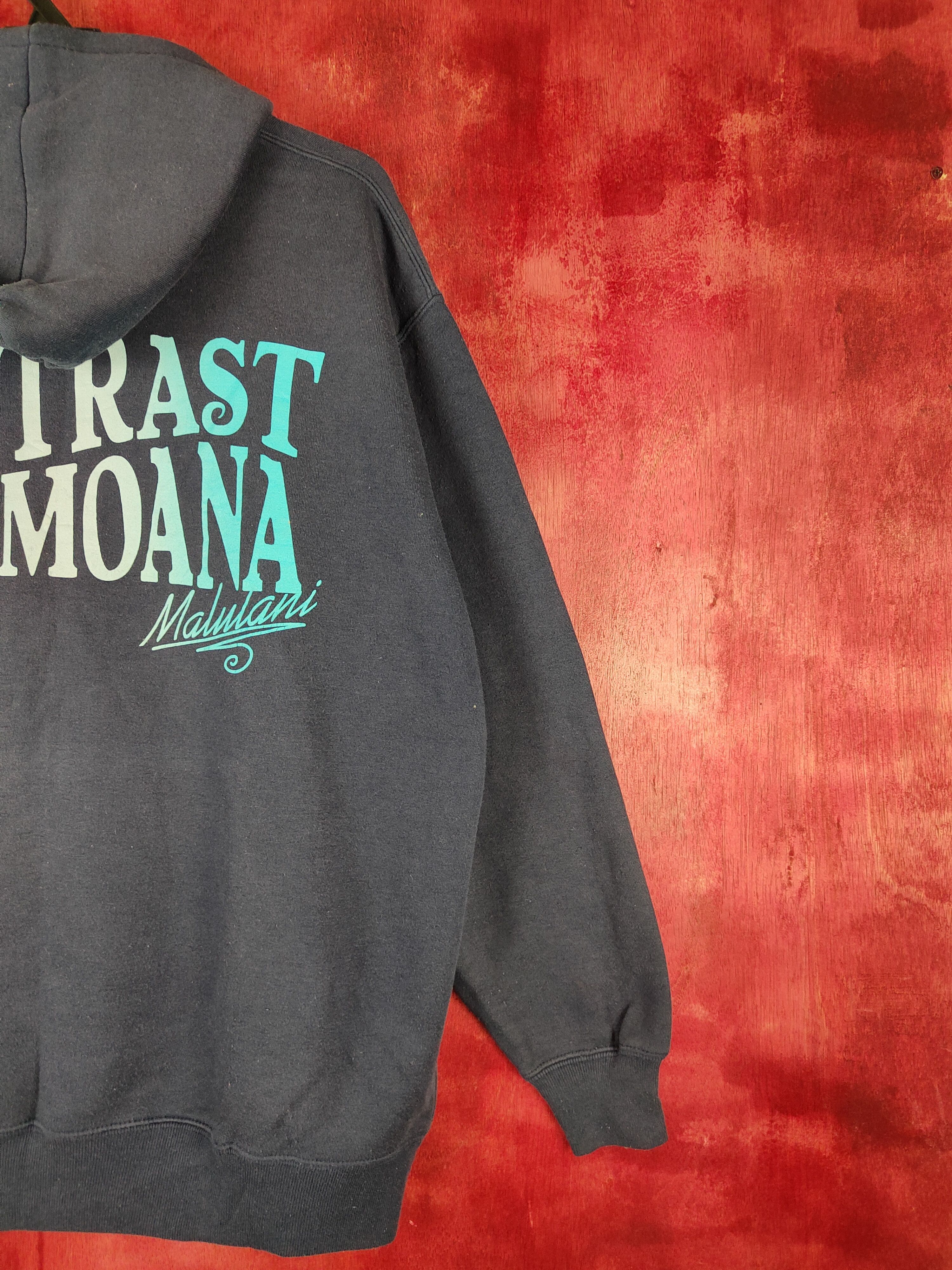 Japanese Brand Plevo contrast mau maona Dark Blue Hoodie Sweatshirt #278B Size US XL / EU 56 / 4 - 10 Thumbnail