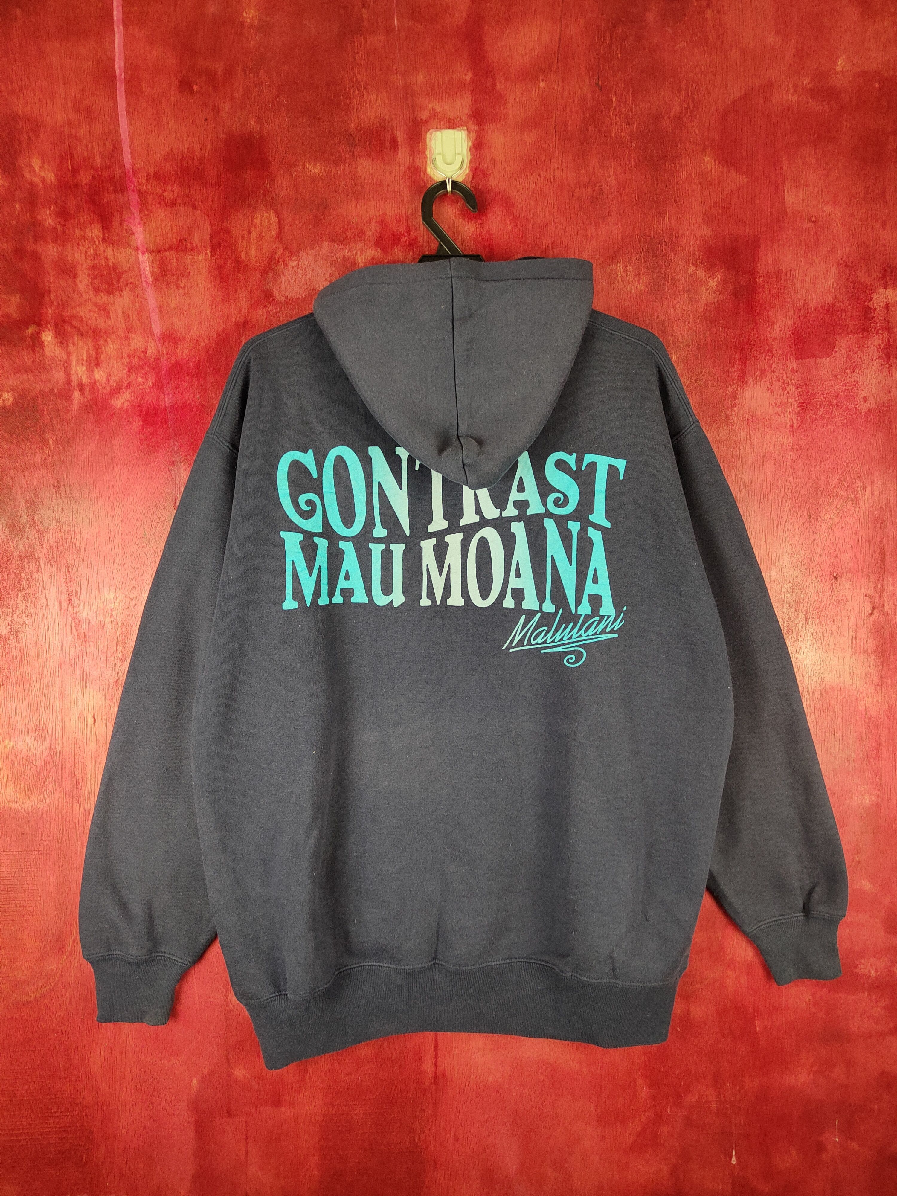 Japanese Brand Plevo contrast mau maona Dark Blue Hoodie Sweatshirt #278B Size US XL / EU 56 / 4 - 8 Thumbnail