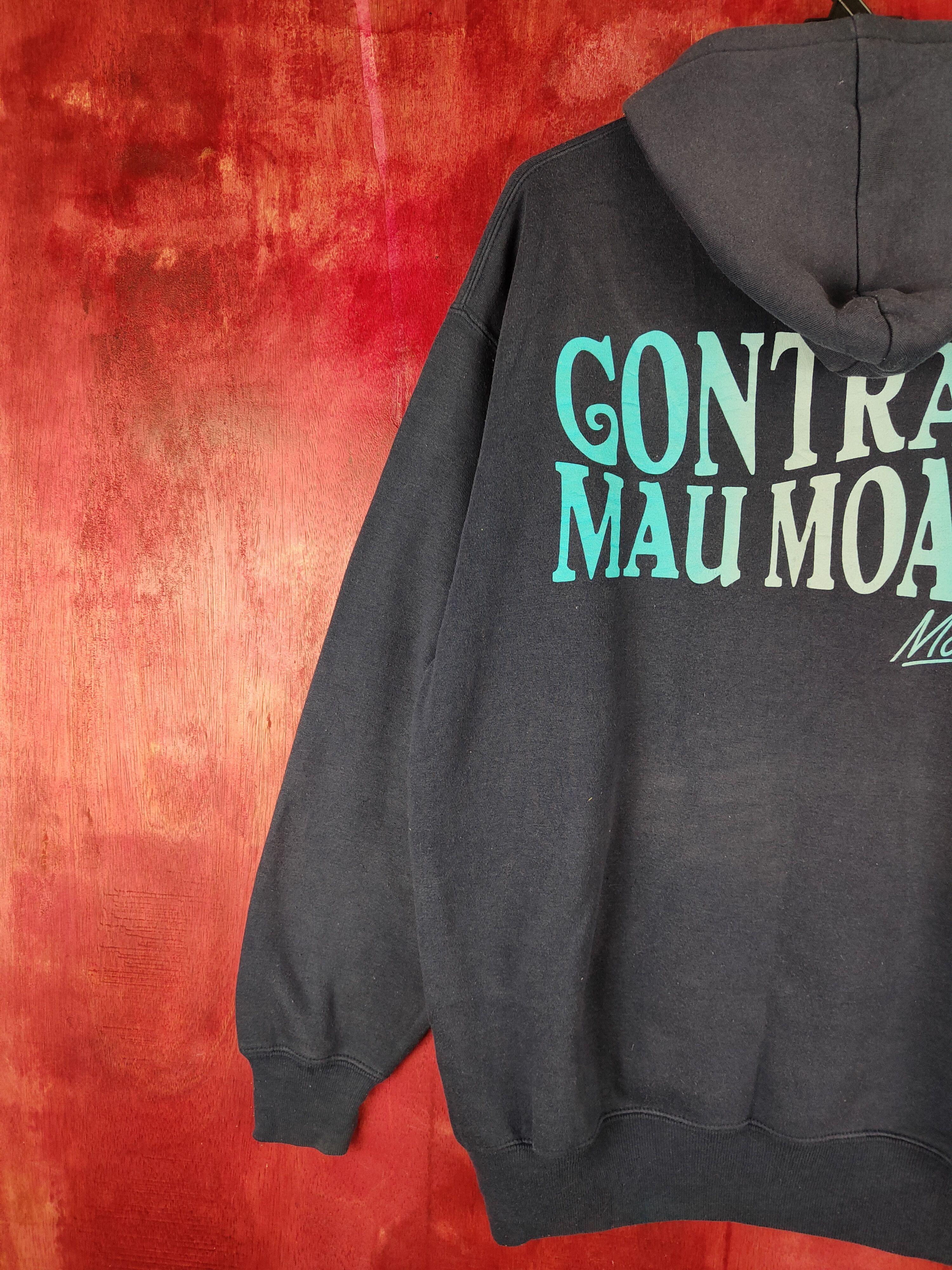 Japanese Brand Plevo contrast mau maona Dark Blue Hoodie Sweatshirt #278B Size US XL / EU 56 / 4 - 9 Thumbnail