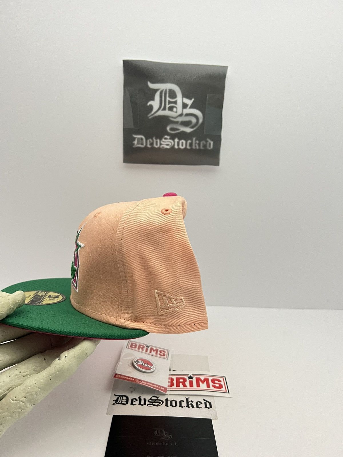 MLB × New Era 7 3/8 - Houston Astros 45th Script Watermelon Fitted Hat Size ONE SIZE - 4 Thumbnail