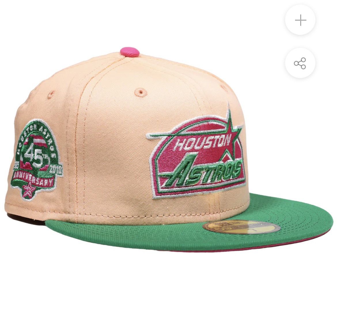 MLB × New Era 7 3/8 - Houston Astros 45th Script Watermelon Fitted Hat Size ONE SIZE - 6 Thumbnail